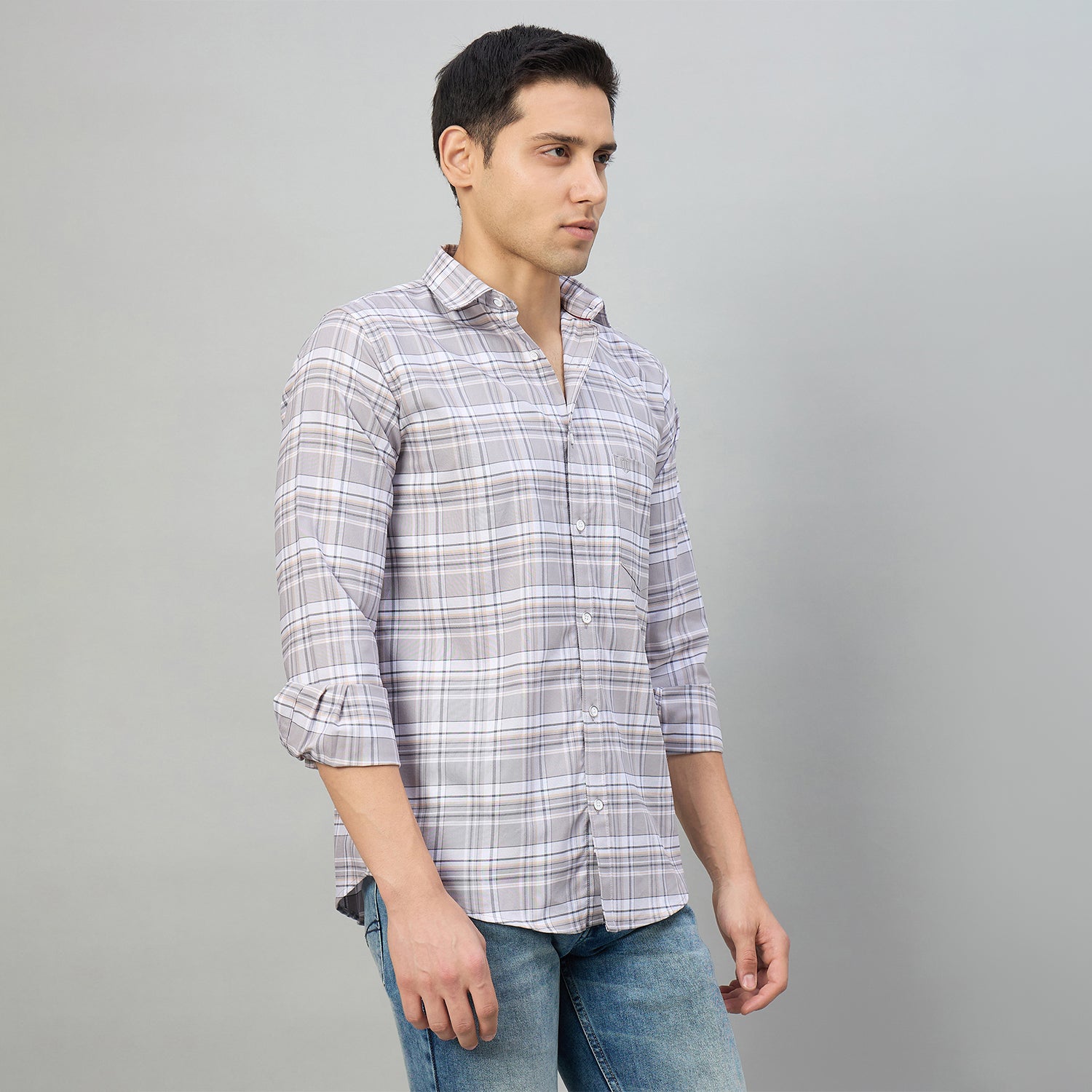 Duke Men Slim Fit Full Sleeve Oxford Cotton Shirt (SDO5CKCY)