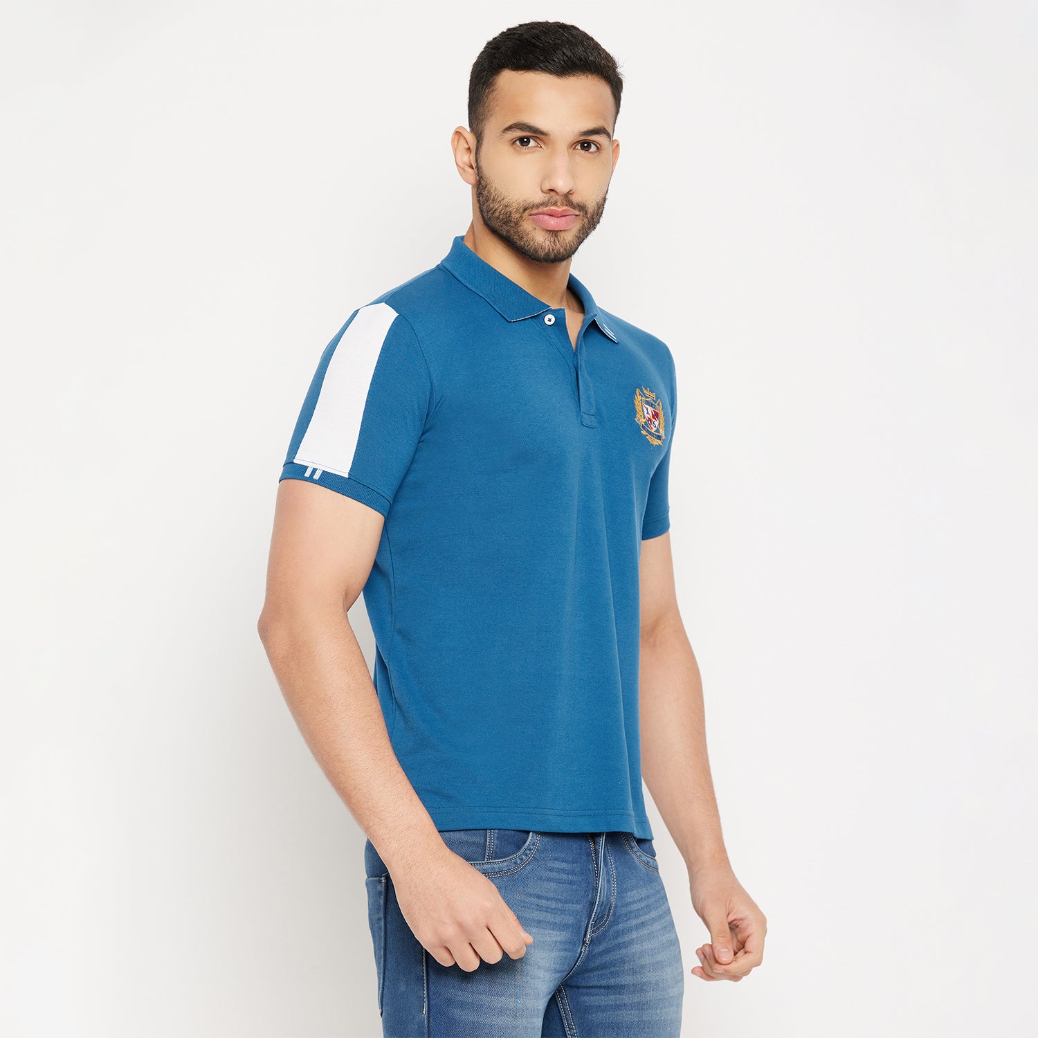 Duke Stardust Men Half Sleeve Polo Neck Cotton T-shirt (4007)