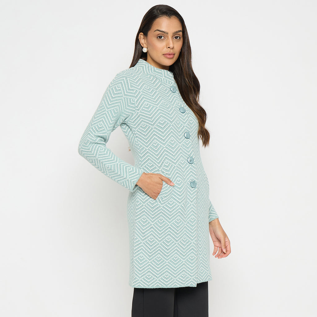 Duke Stardust Women Full Sleeve Round Neck Long Coat (SDS1208)