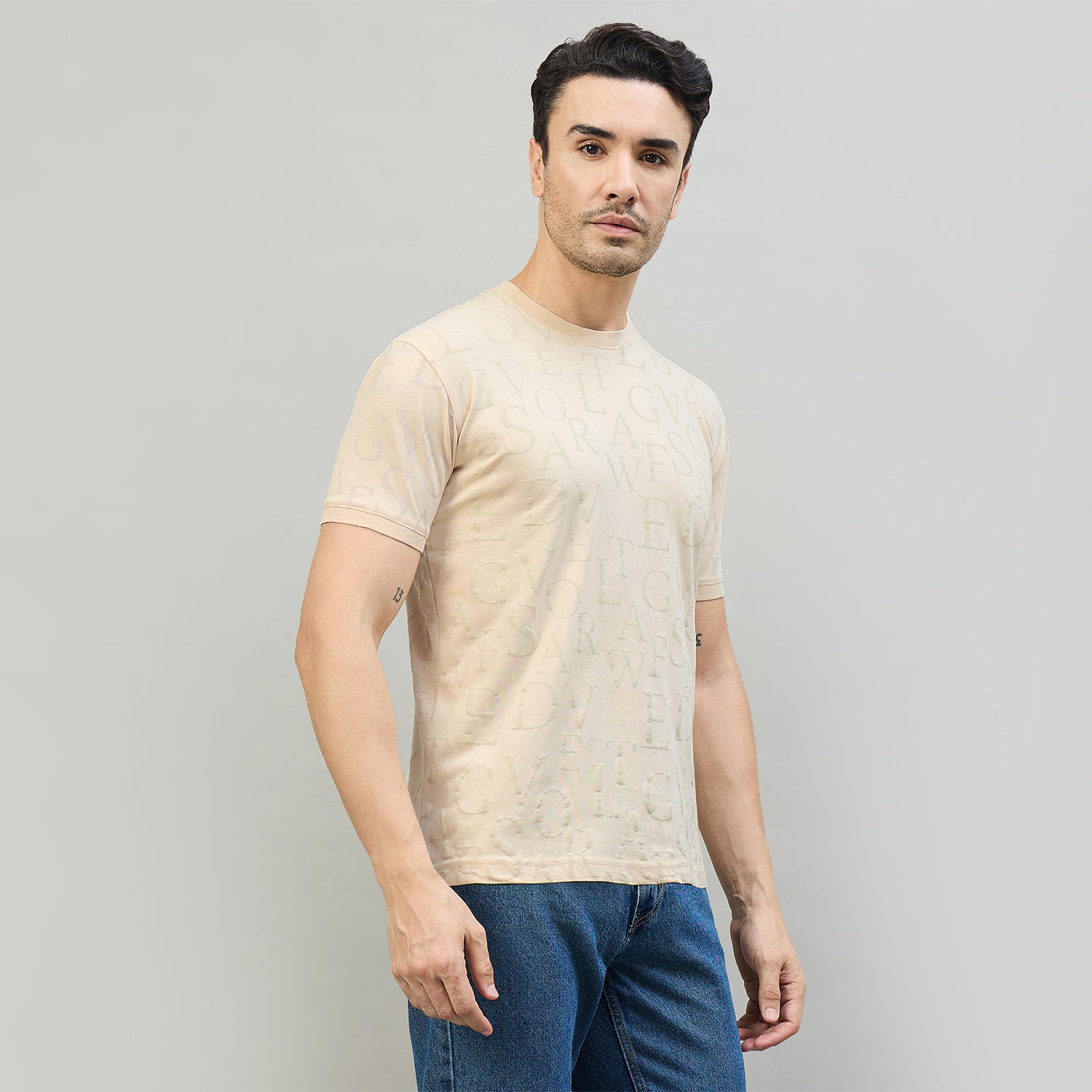 Duke Urban Men Half Sleeve Cotton Smart Fit Casual T-shirt (LF6089A)