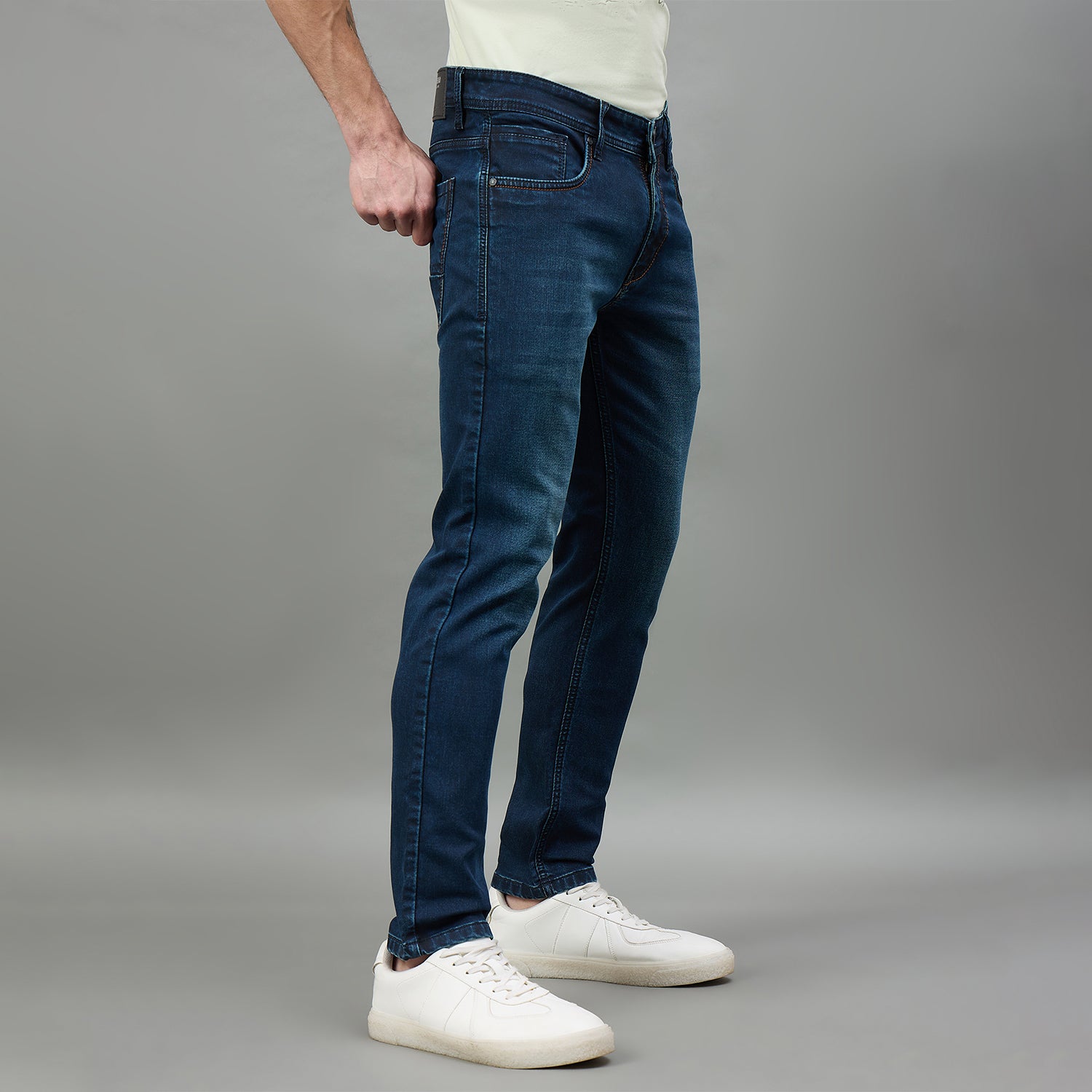 Duke Urban Men Ankle Length Mid-Rise Light Fade Stretchable Jeans (SDD9135A)