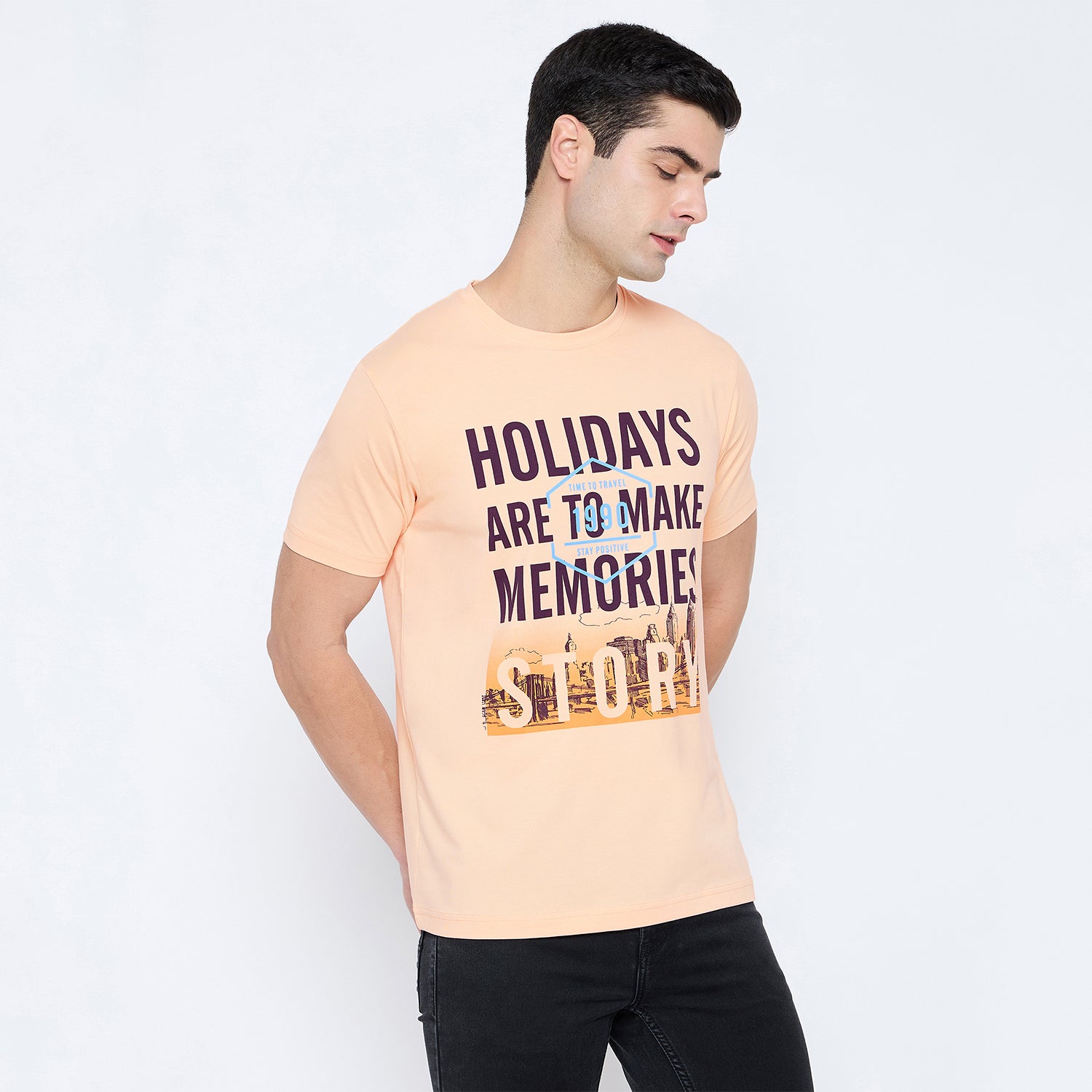Duke Urban Men Half Sleeve Cotton T-shirt (LF7290)