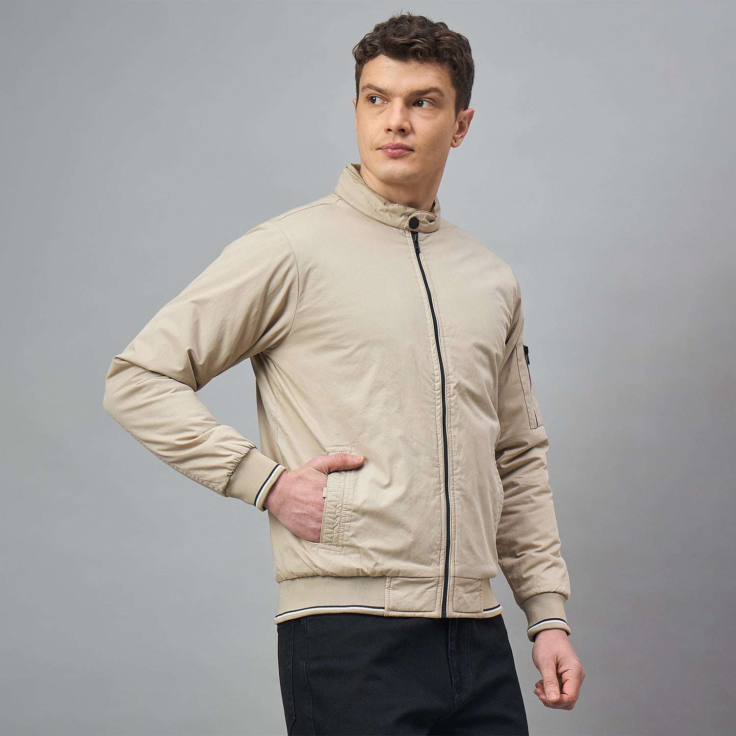 Duke Urban Men Full Sleeve Slim fit Bomber Jacket (SDZ3154)