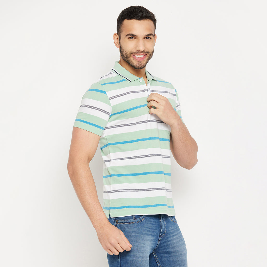 Duke Stardust Men Half Sleeve Polo Neck Cotton T-shirt (1219)