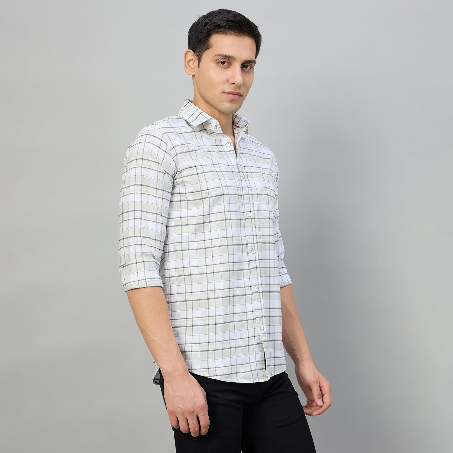 Duke Men Slim Fit Full Sleeve Oxford Cotton Shirt (SDO5CKDB)