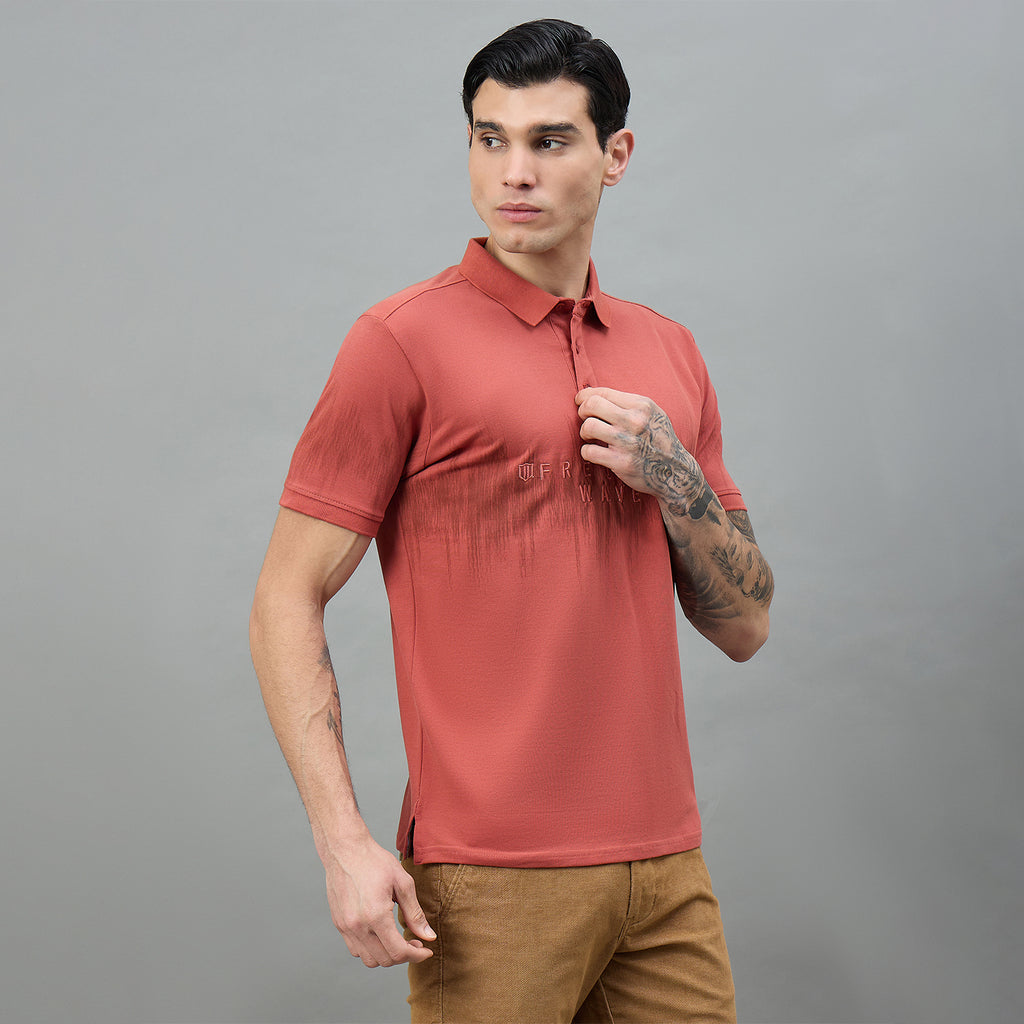 Duke Urban Men Half Sleeve Printed Slim fit Polo T-Shirt (LF7527)