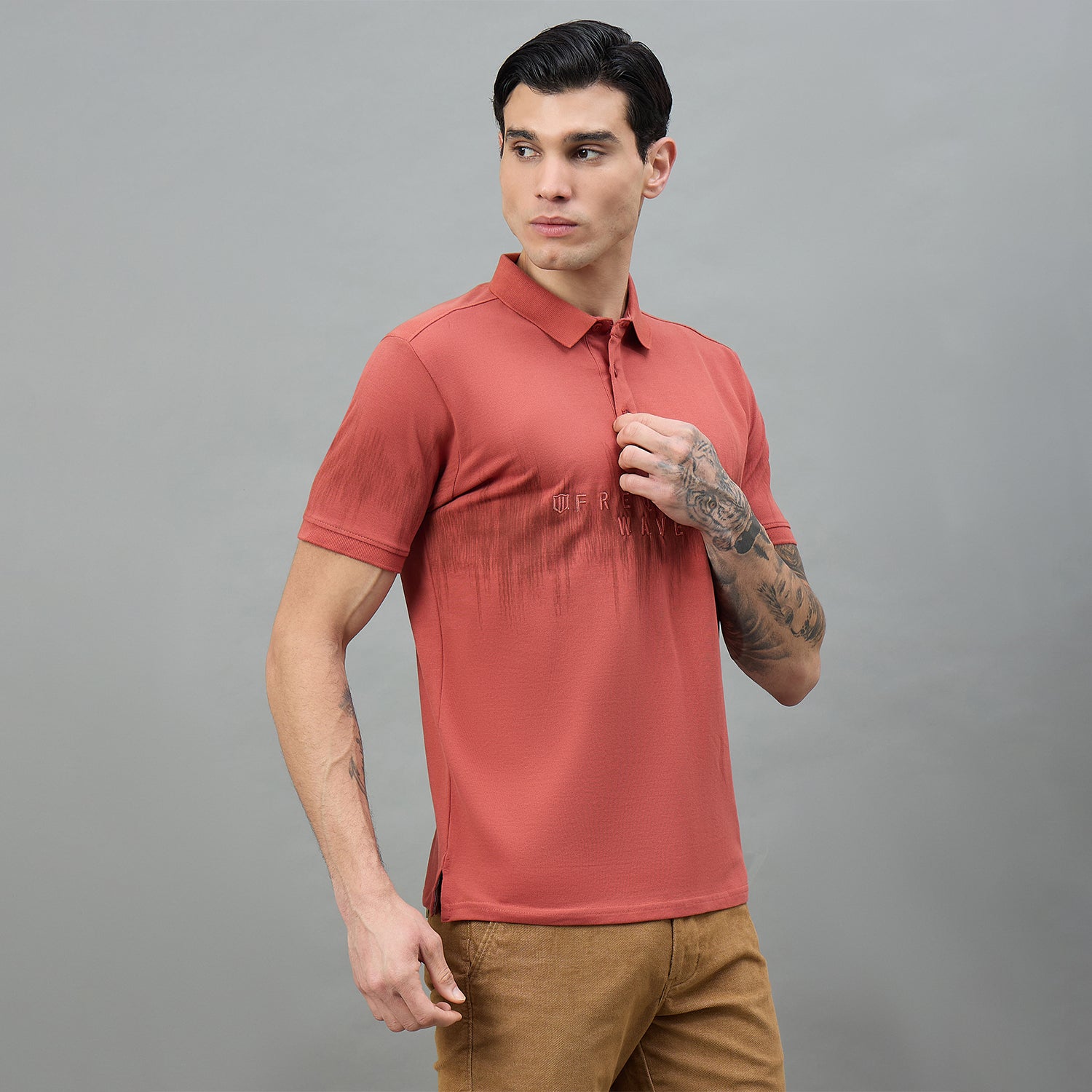 Duke Urban Men Half Sleeve Printed Slim fit Polo T-Shirt (LF7527)