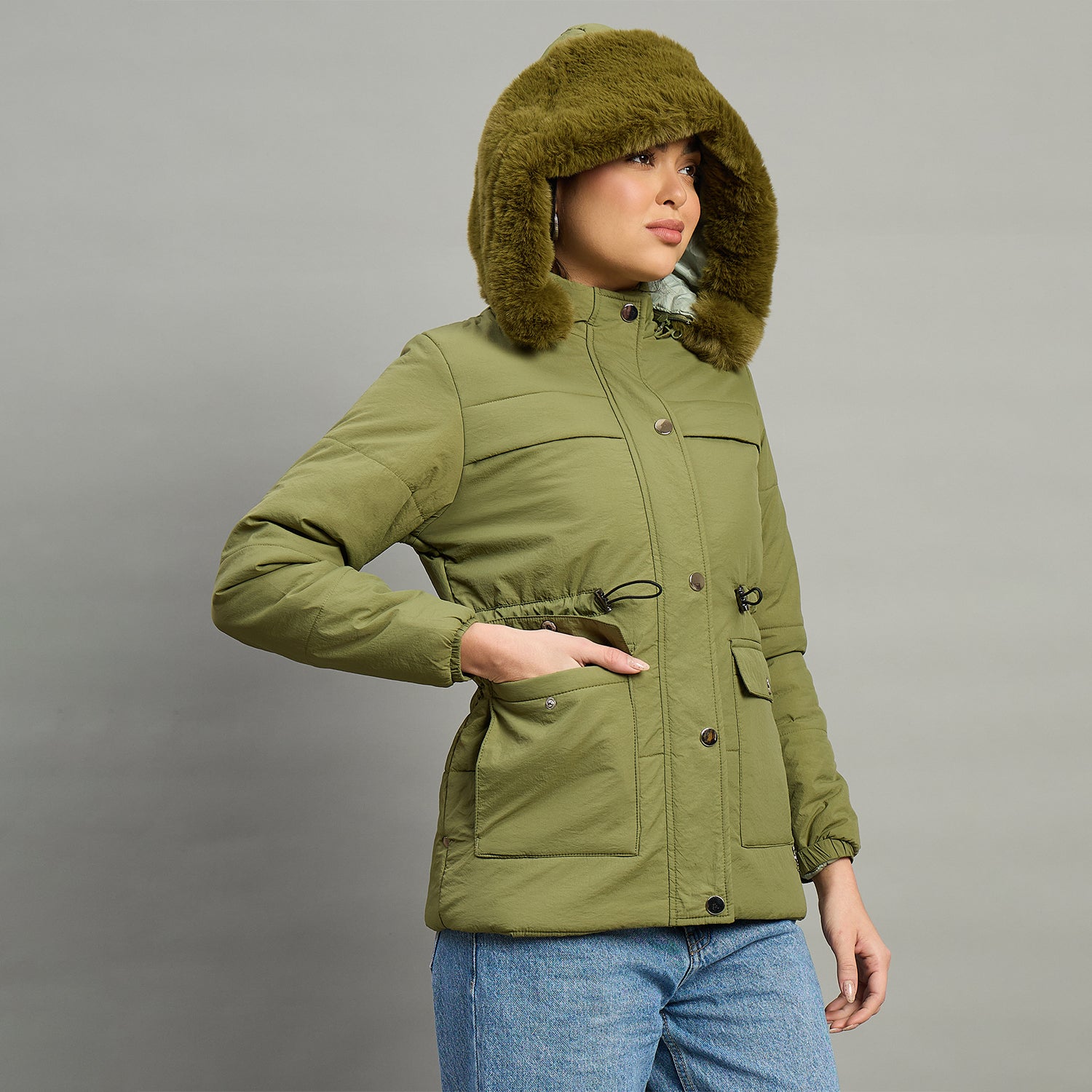 Duke Urban Women Short Style Full Sleeve Hooded Jacket (SDZ4111)