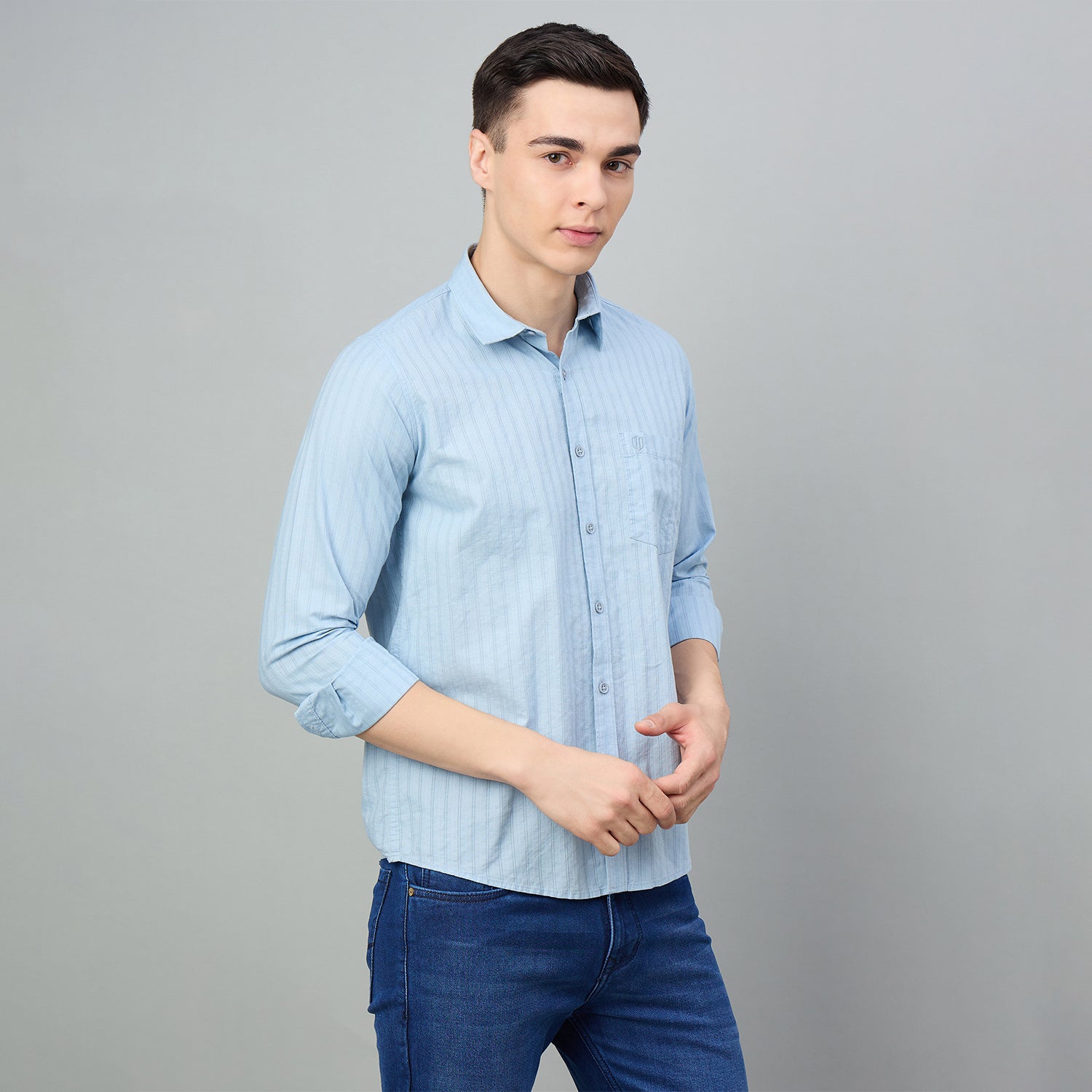 Duke Urban Men Shortstyle Striped Shirt (SDO7PLR)
