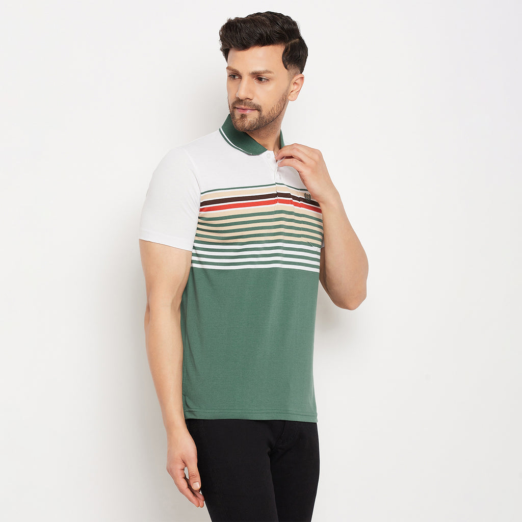 Duke Stardust Men Half Sleeve Polo Neck Cotton T-shirt (LF5885)