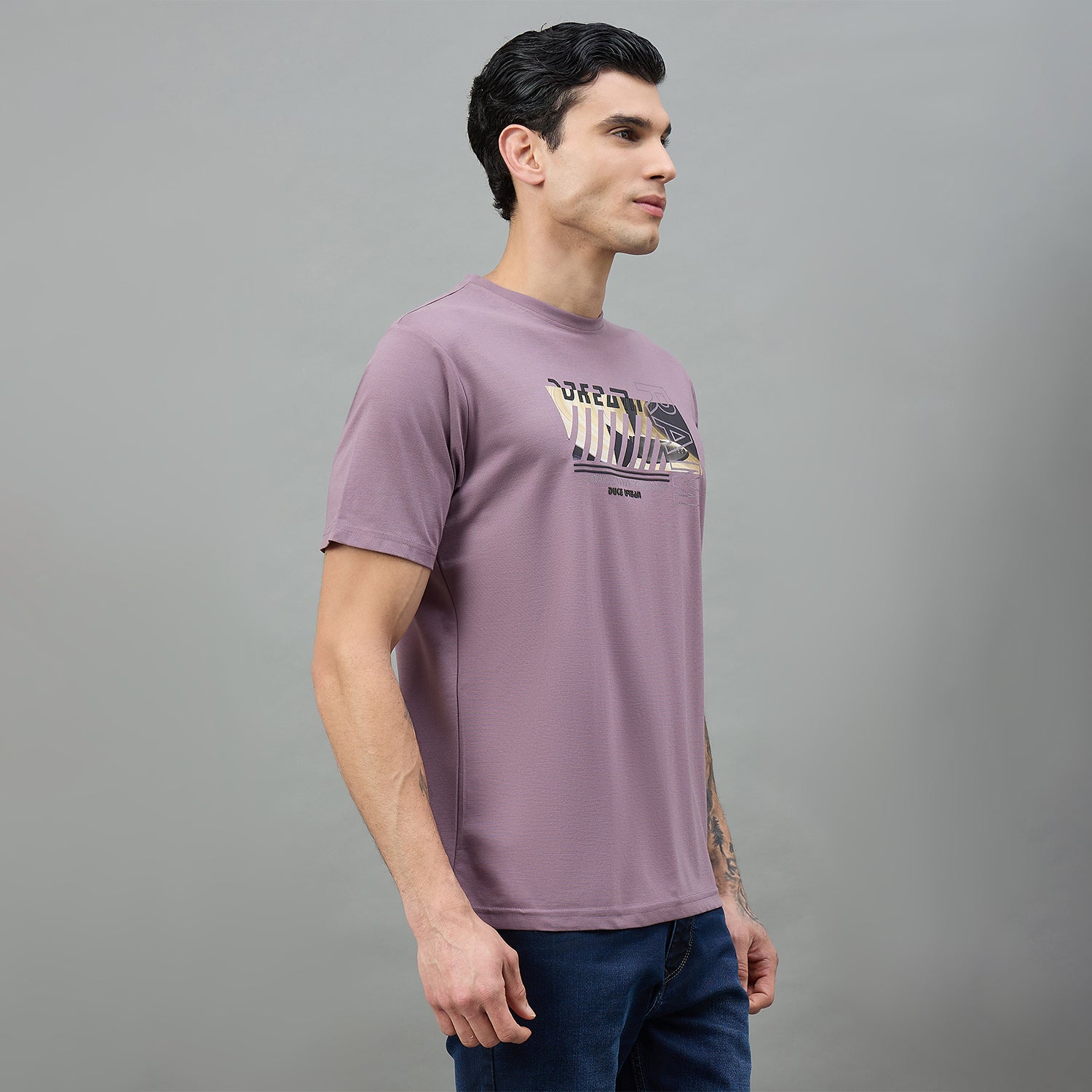 Duke  Urban Men Round Neck Half Sleeve Slim T-Shirt (LF7520)