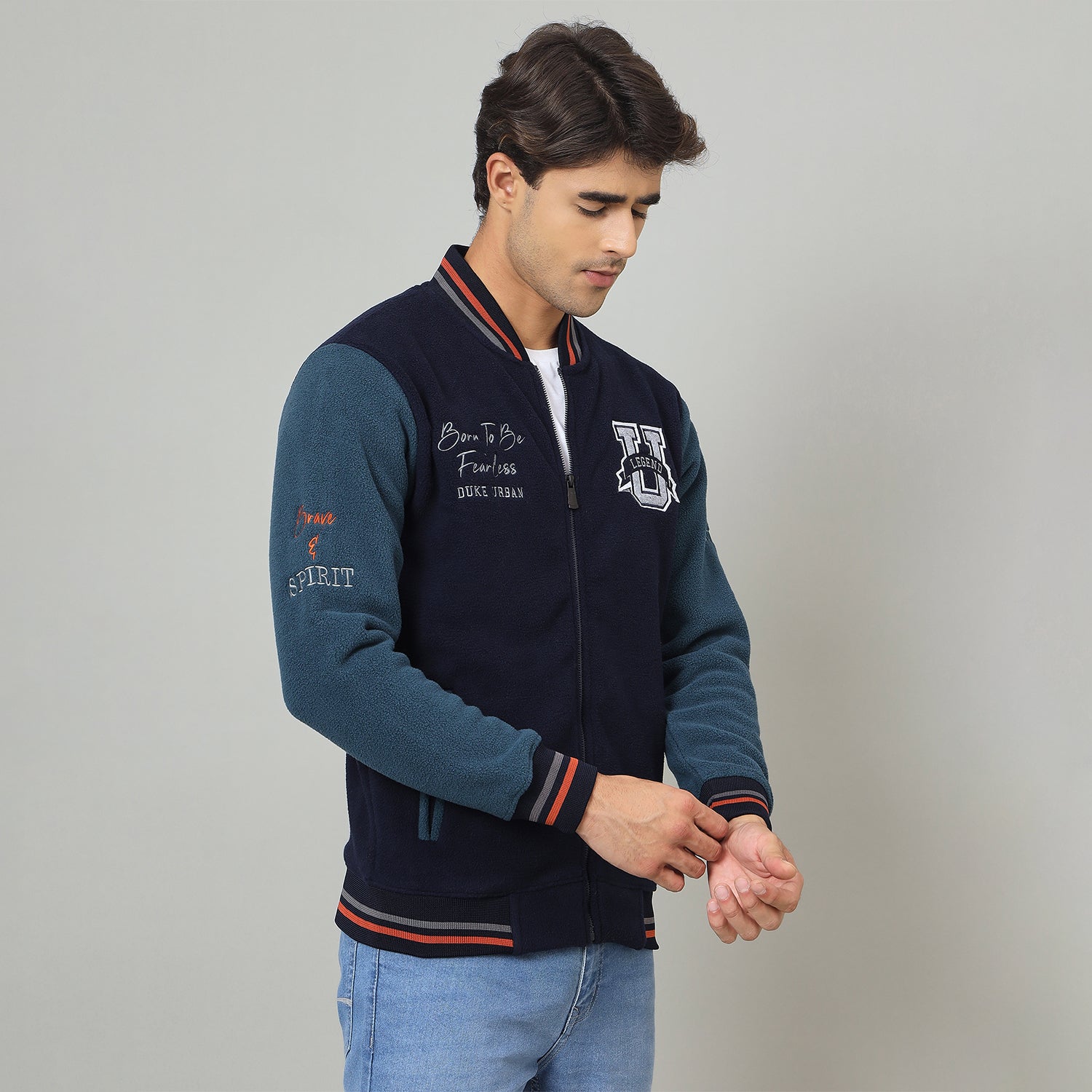 Duke Urban Men Full Zip Regular Sweatshirt (LF6426)