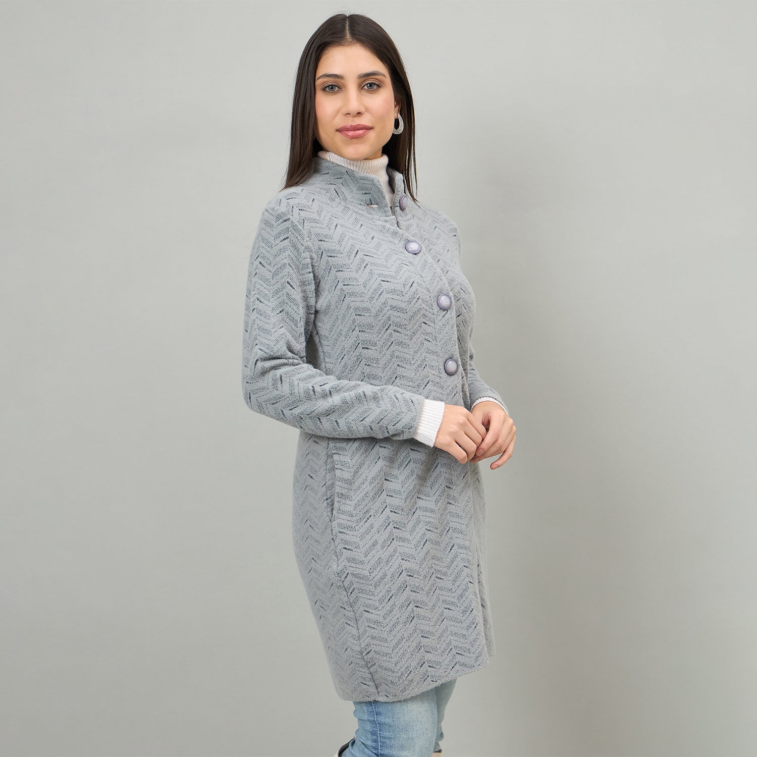 Duke Urban Women Long Coat Regular Sweater (SDS1334)