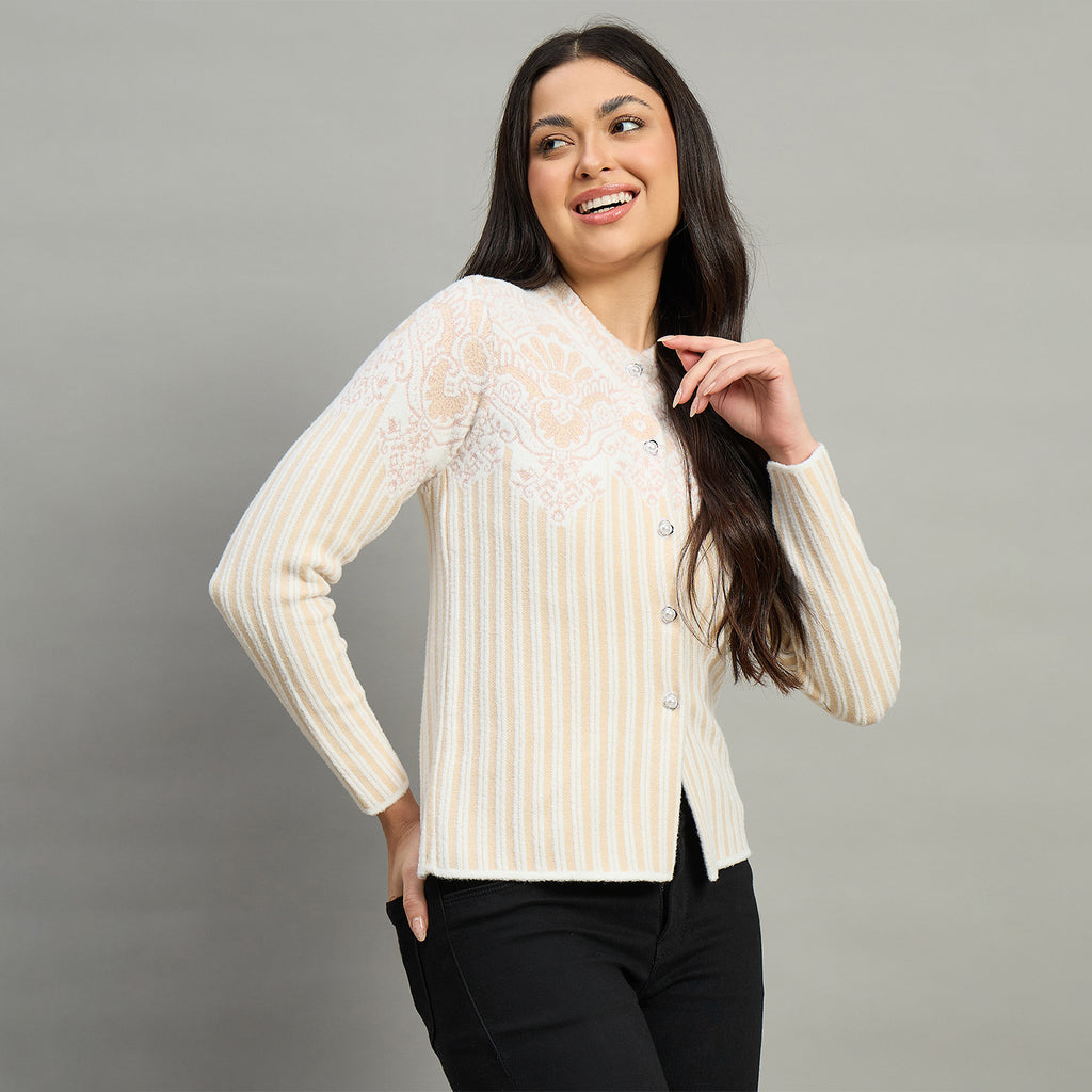 Duke Urban Women Full Sleeve Front Open Slim Fit Sweater (SDS1450)