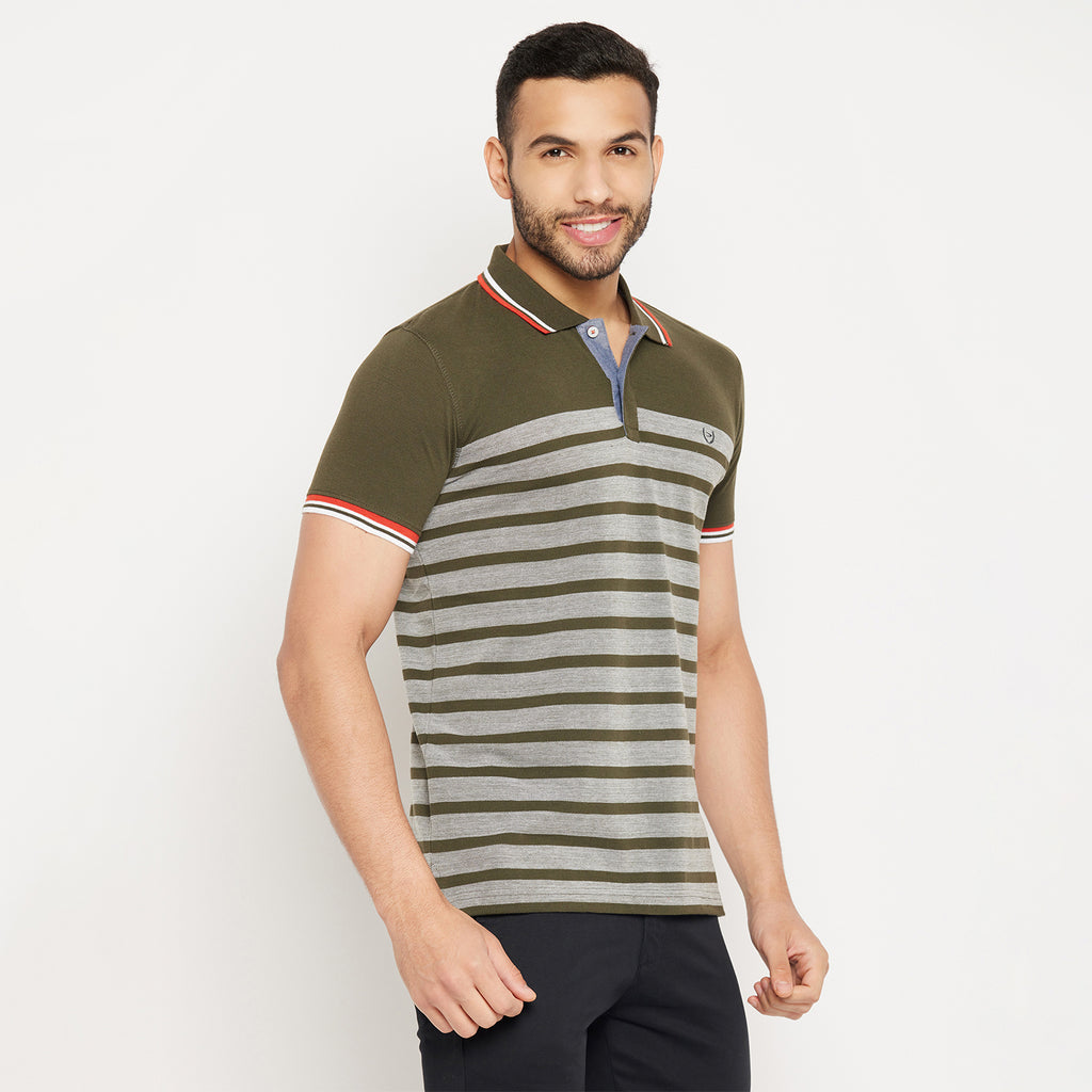 Duke Stardust Men Half Sleeve Polo Neck Cotton T-shirt (3994)