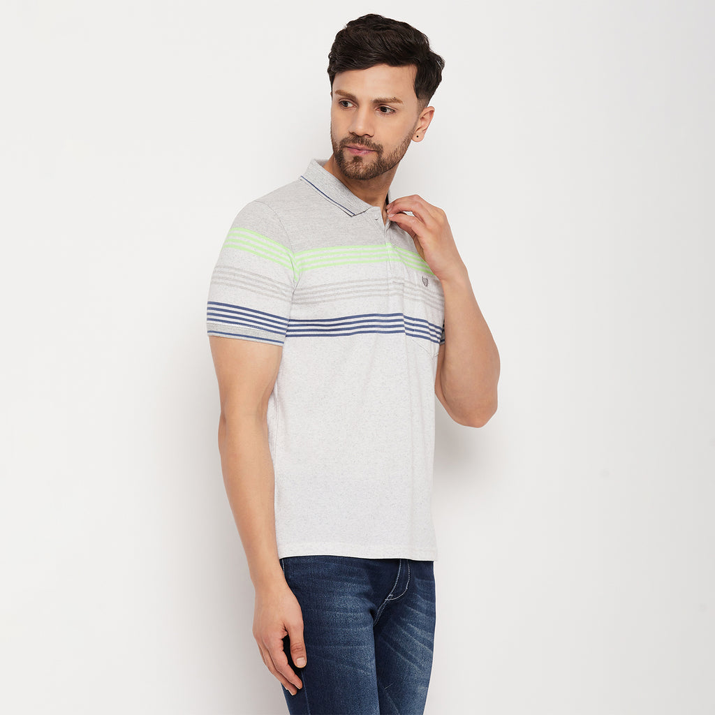 Duke Stardust Men Half Sleeve Polo Neck Cotton T-shirt (LF5722)