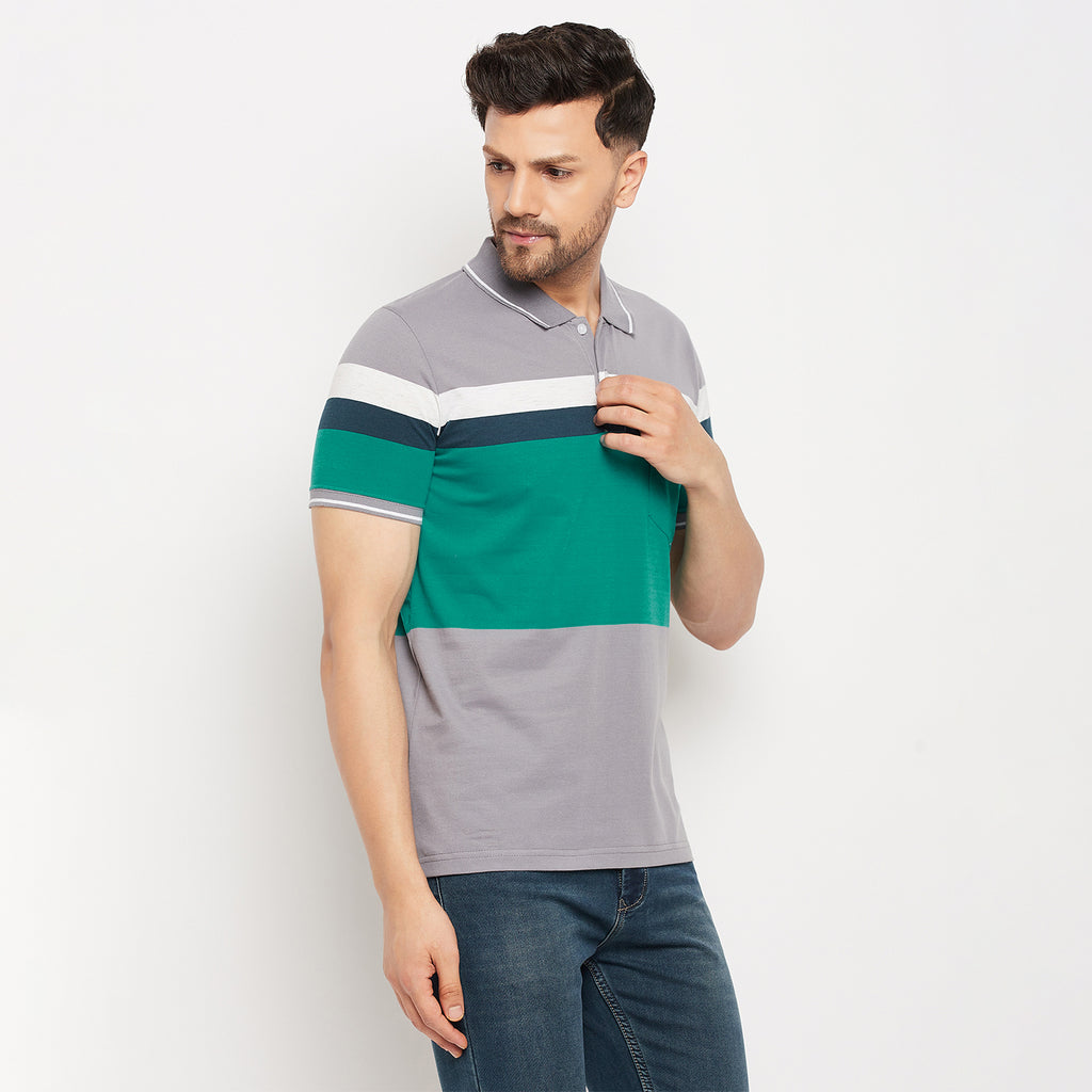 Duke Stardust Men Half Sleeve Polo Neck Cotton T-shirt (LF5724)
