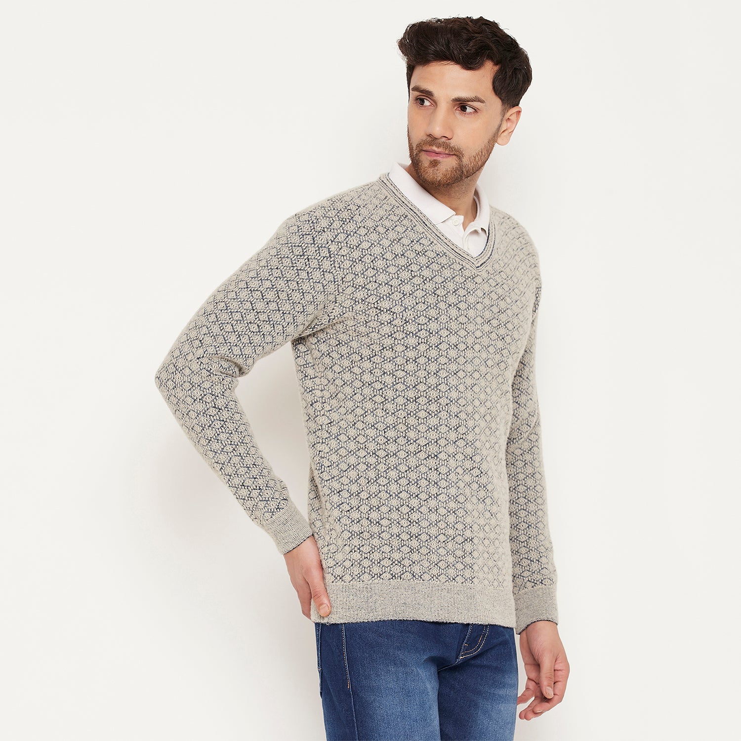 Duke Urban Men Full Sleeve V Neck Sweater (SDS2130)