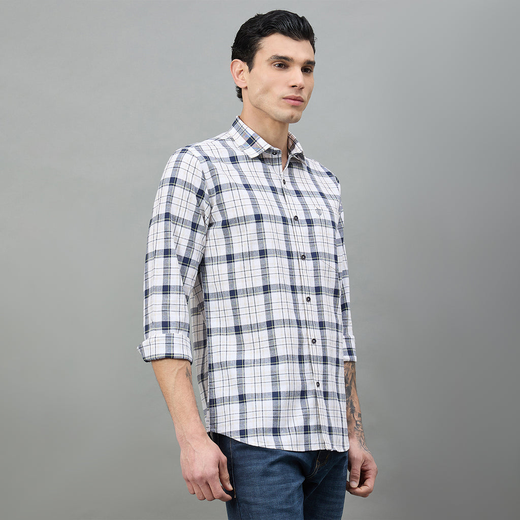Duke Urban Men Checkered Full Sleeve Spread Collar Regular Shirt (SDO9CKAH)