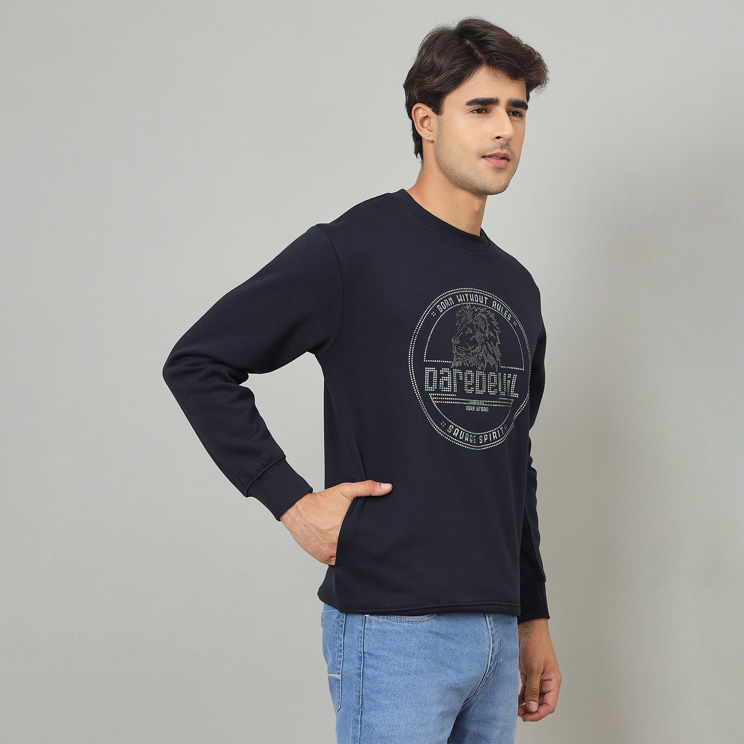 Duke Urban Men Round Neck Regular Sweatshirt (LF6398)