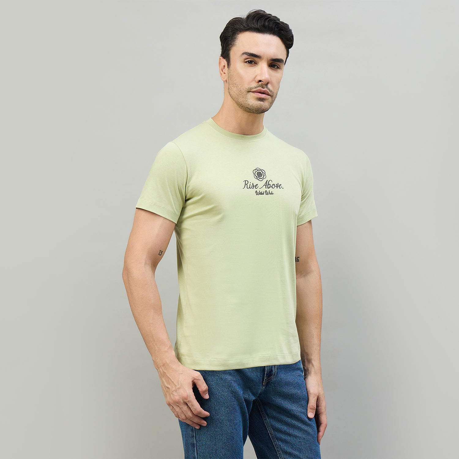 Duke Urban Men Half Sleeve Cotton Smart Fit Casual T-shirt (LF7861)