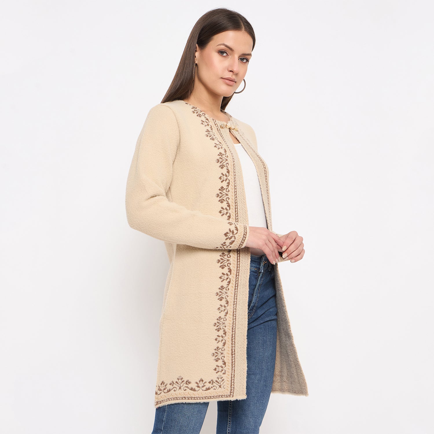 Duke Urban Women Full Sleeve Round Neck Shrug (SDS1258)