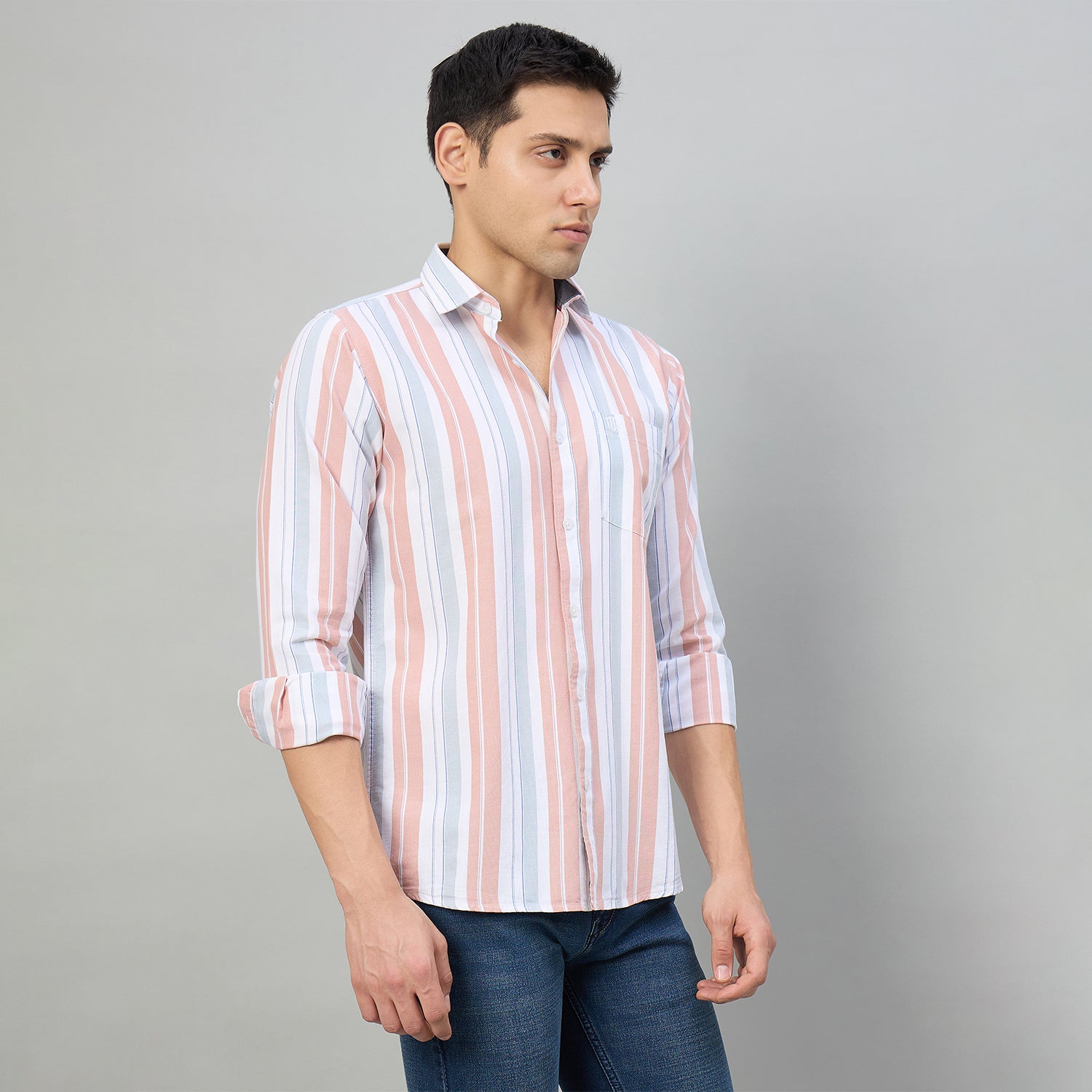 Duke Men Slim Fit Full Sleeve Short Style Cotton Shirt (SDO8STOT)
