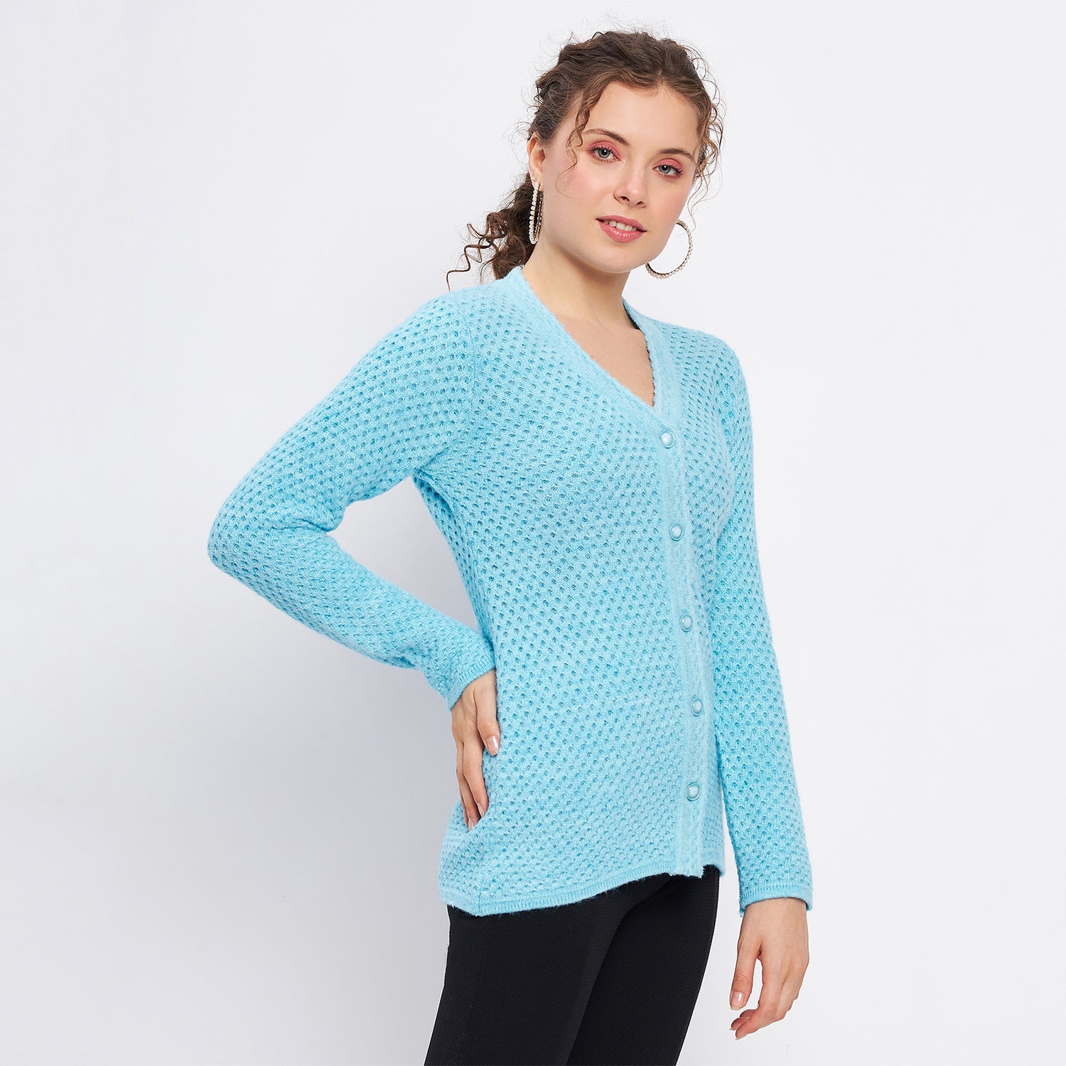 Duke Urban Women Full Sleeve Self Design Cardigan (SDS1135)
