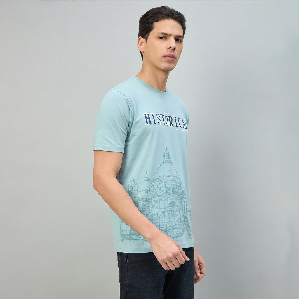 Duke Urban Men Graphic Print Half Sleeve Round Neck Casual Tshirt (LF7540)