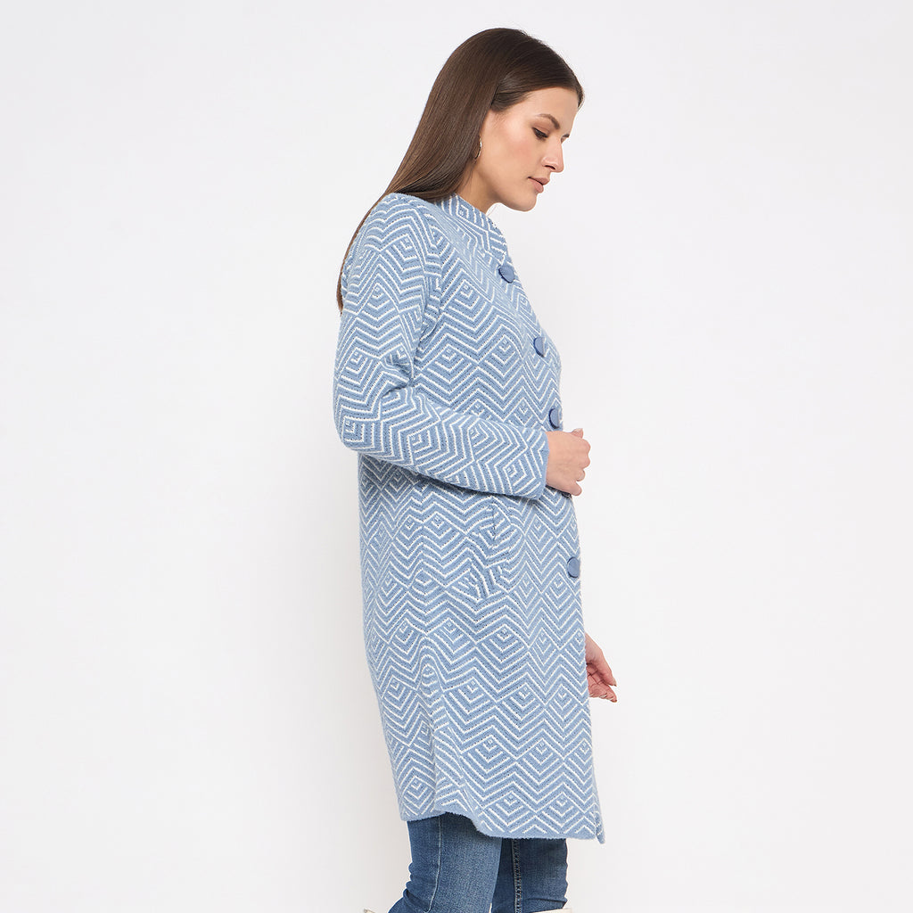 Duke Stardust Women Full Sleeve Round Neck Long Coat (SDS1208)