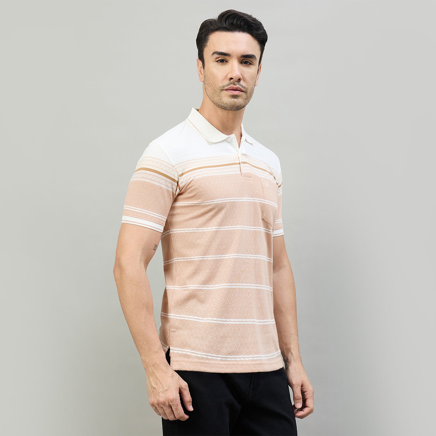 Duke Urban Men Half Sleeve Cotton Smart Fit Casual T-shirt (LF7915)
