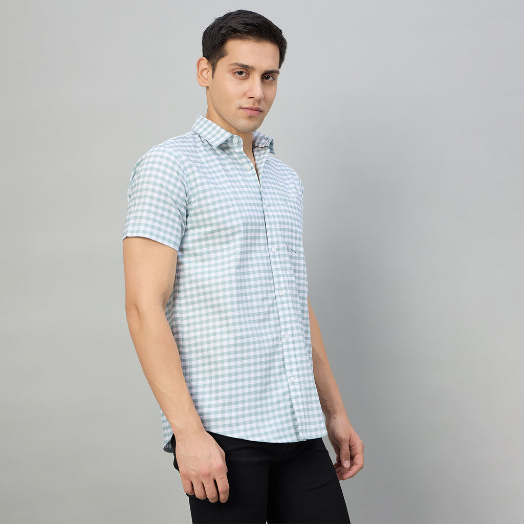 Duke Men Slim Fit Half Sleeve Oxford Cotton Shirt (SDO1CKJ)