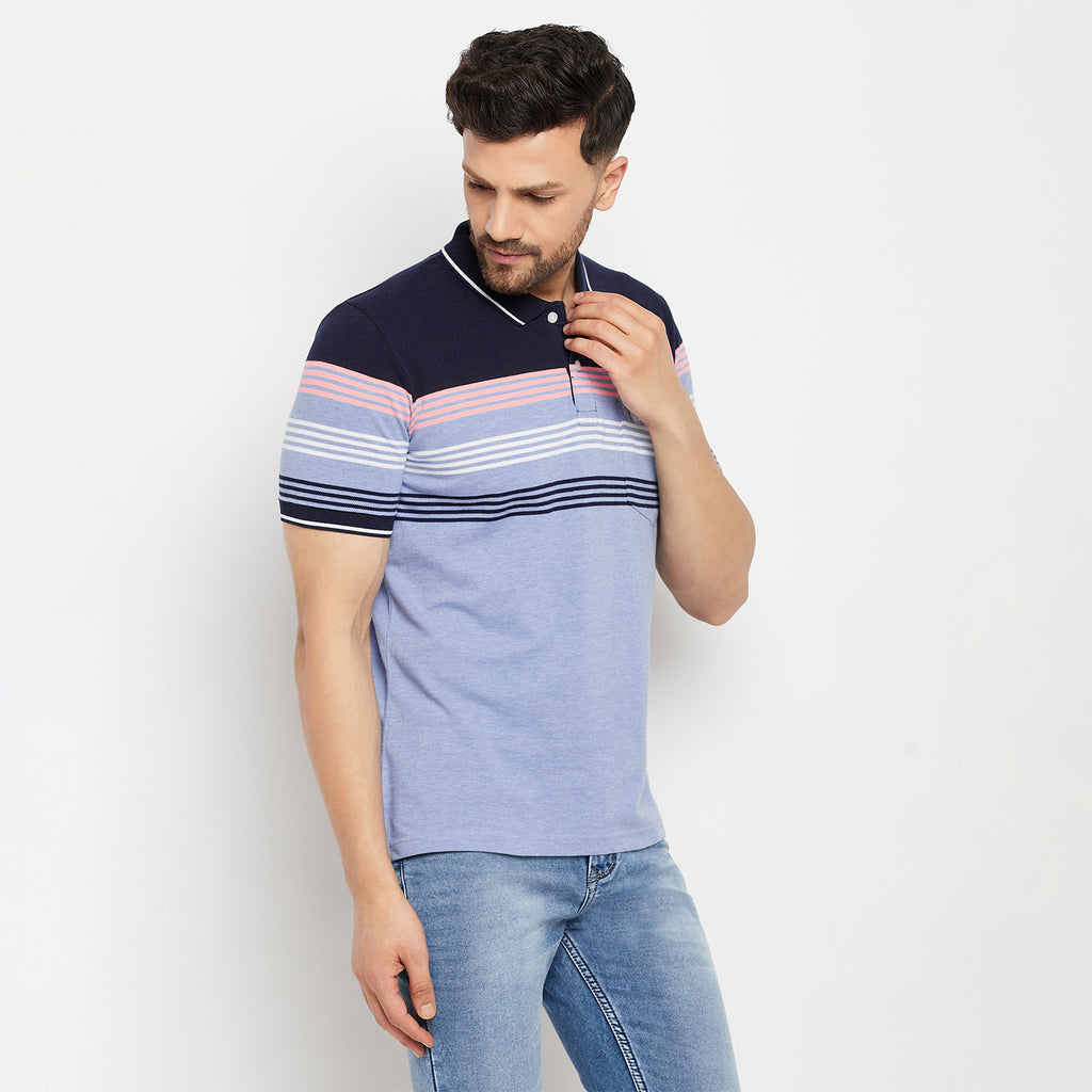 Duke Stardust Men Half Sleeve Polo Neck Cotton T-shirt (LF5722)