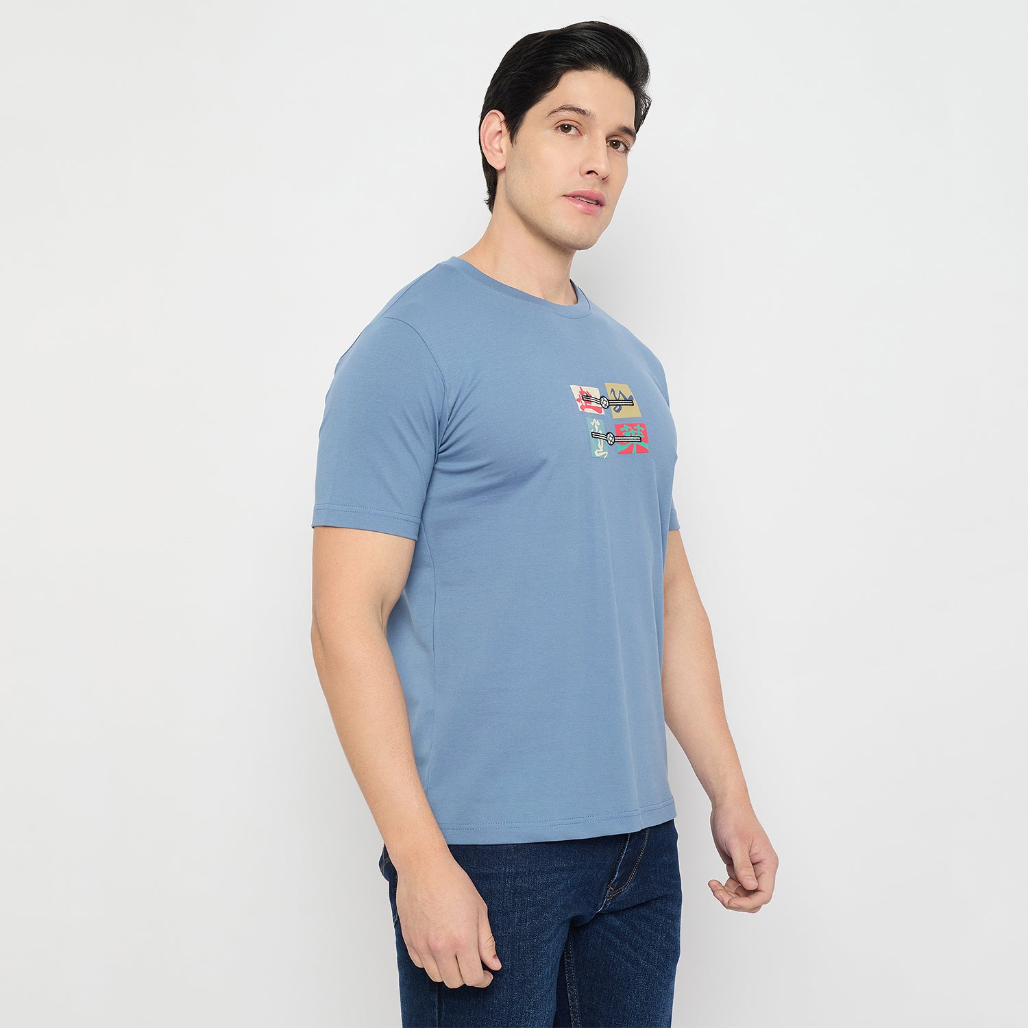 Duke Urban Men Half Sleeve Cotton Round Neck Tshirt (LF7545)
