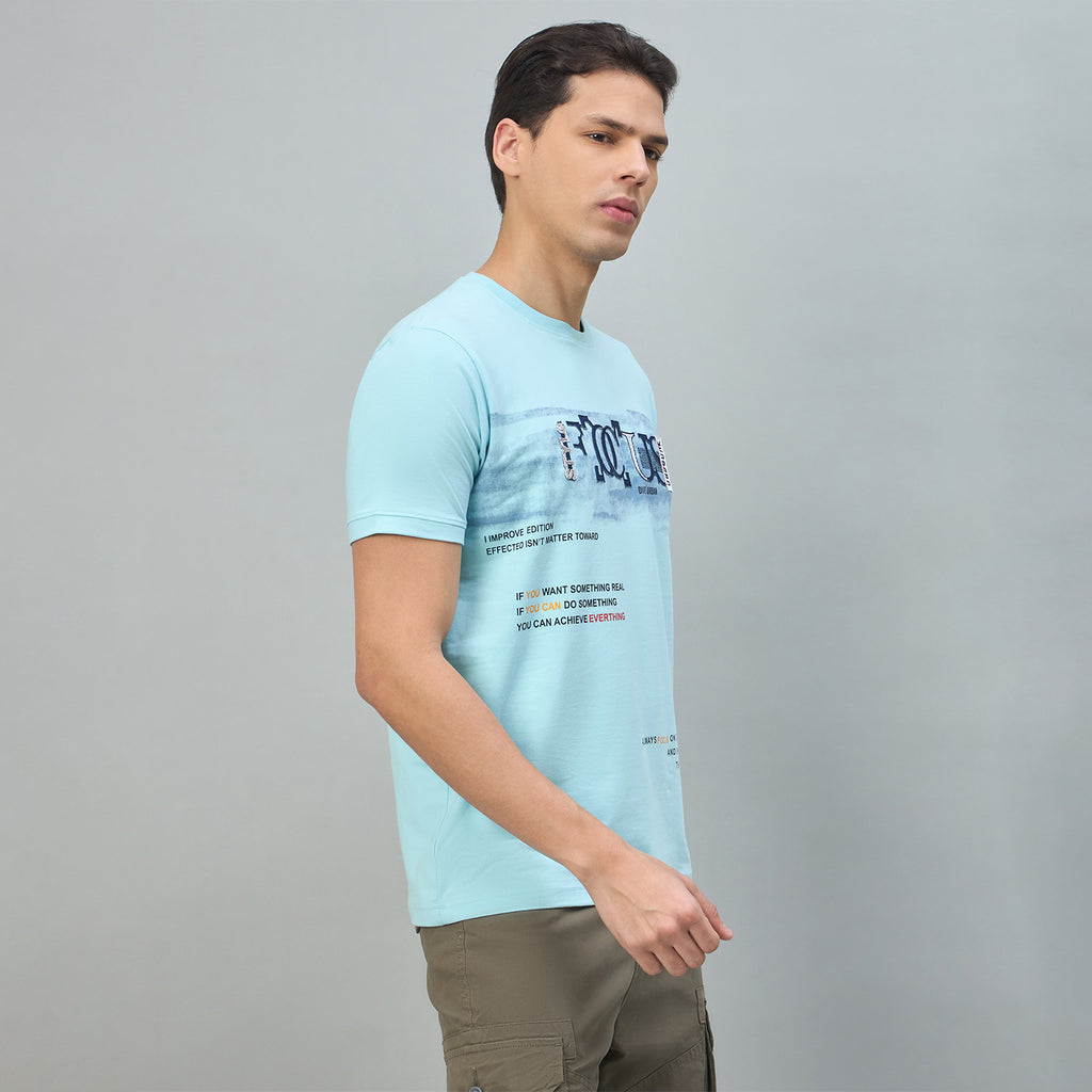 Duke Urban Men Graphic Print Half Sleeve Round Neck Casual Tshirt (LF7525)