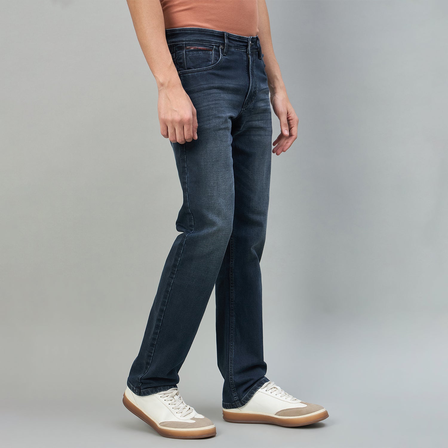 Duke Urban Men Comfort Fit Mid-Rise Light Fade Stretchable Jeans (SDD9140C)