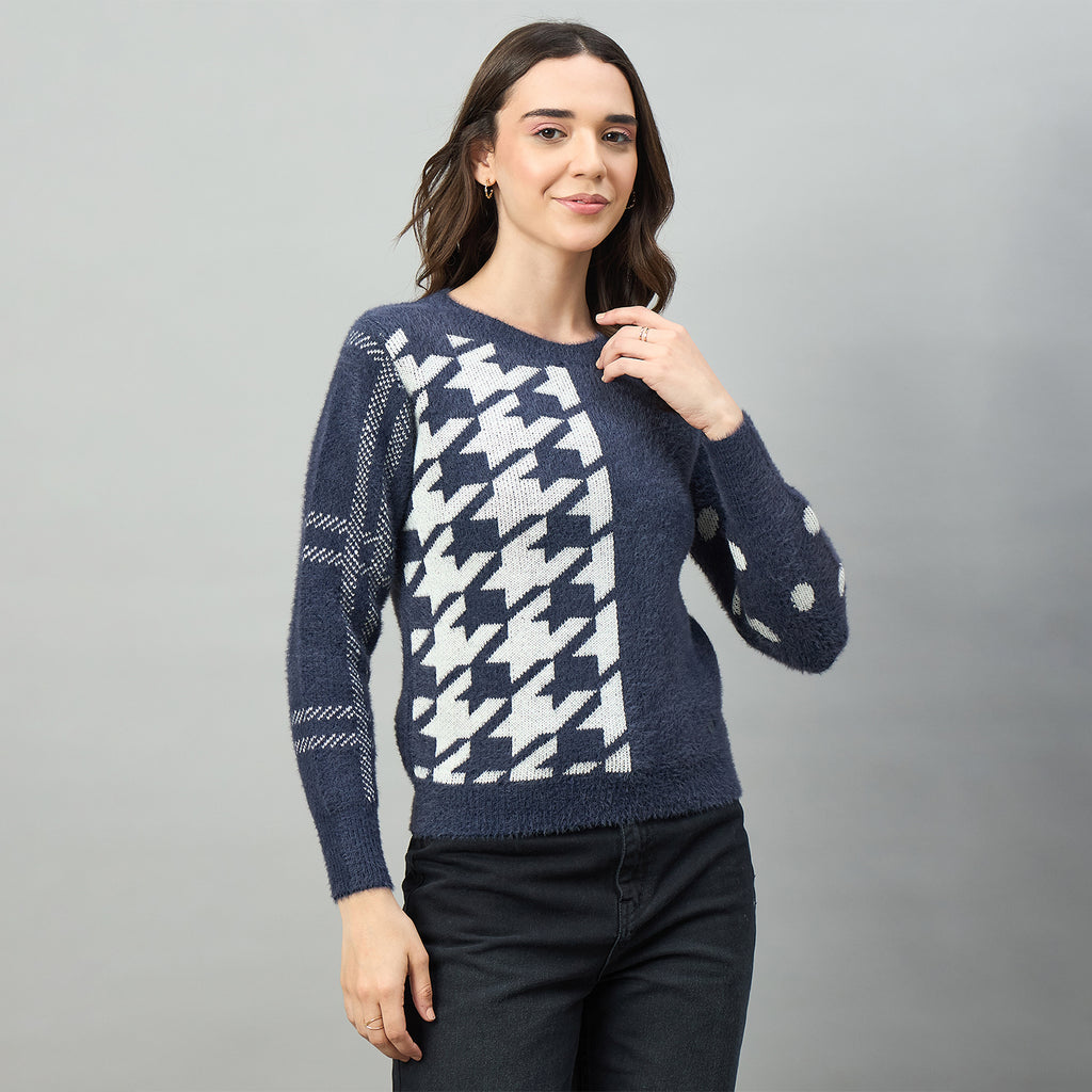 Duke Urban Women Full Sleeve Round Neck Sweater (SDS1236N)