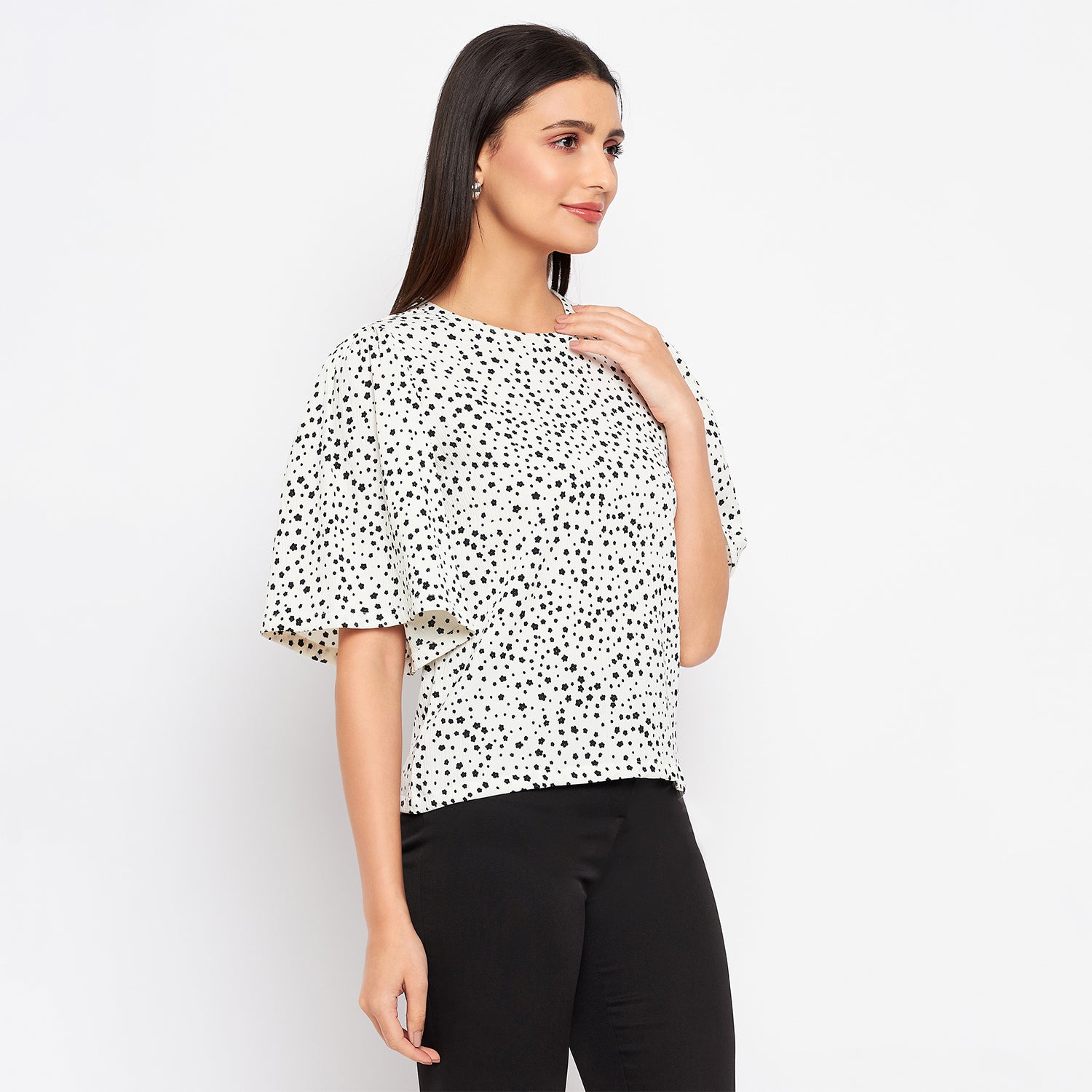 Duke Stardust Women Round Neck Half Sleeve Printed Top (SDX3268)