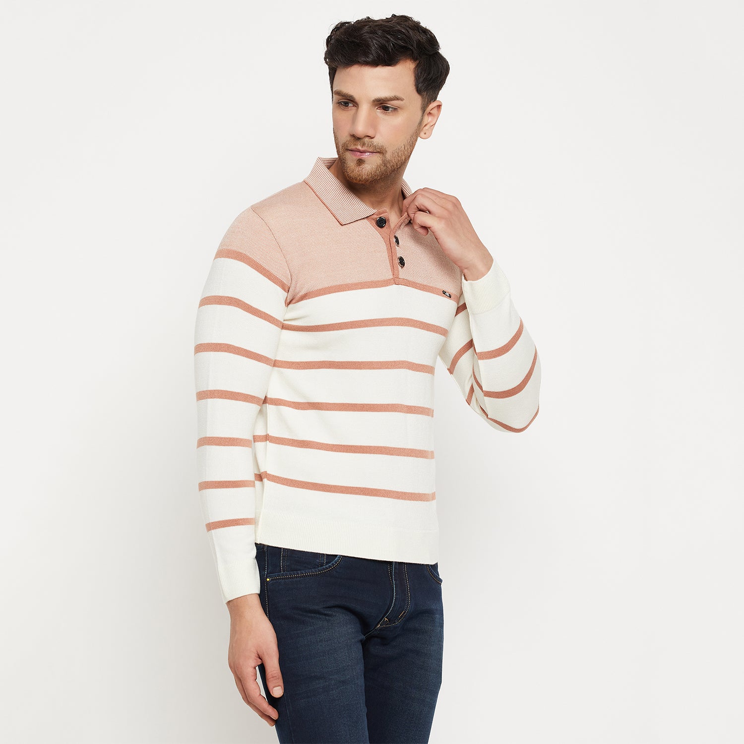 Duke Urban Men Full Sleeve Collared Neck Pullover (SDS2182)