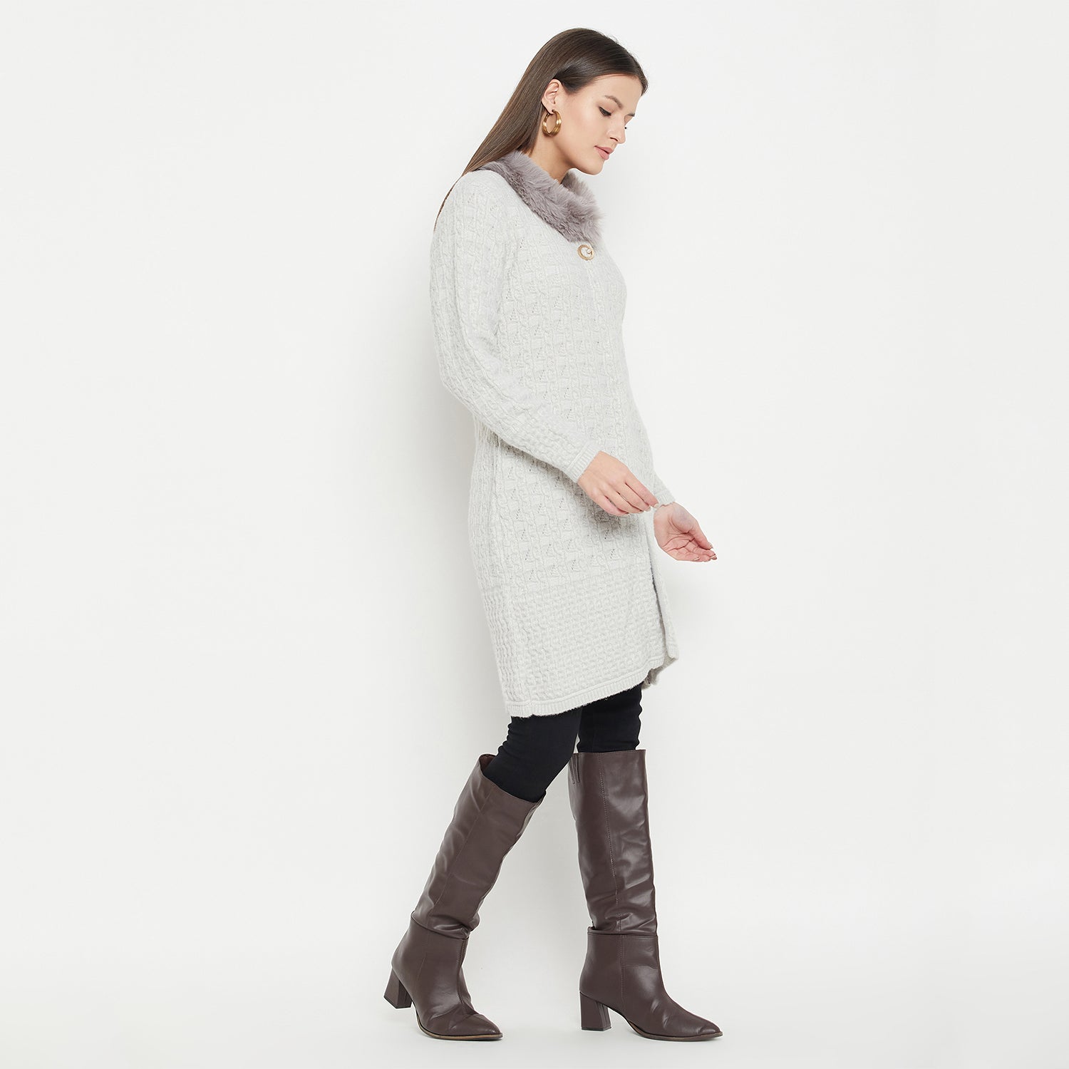 Duke Urban Women Full Sleeve Long Cardigan (SDS1201)