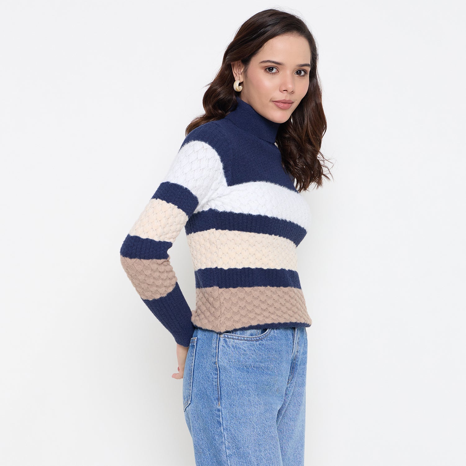 Duke Urban Women Full Sleeve High Neck Pullover (SDS1397)