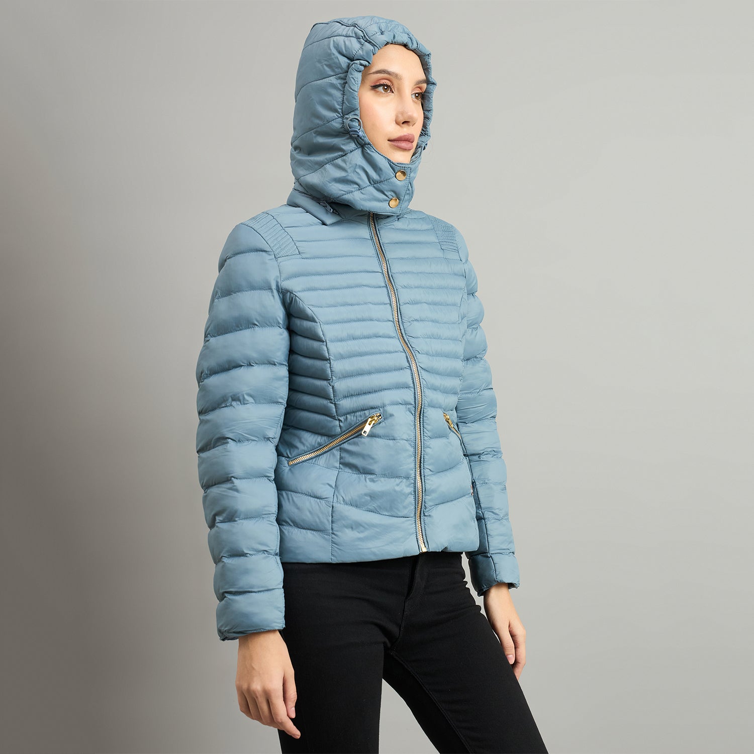 Duke Urban Women Short Style Hooded Bomber Jacket (SDZ4040R)