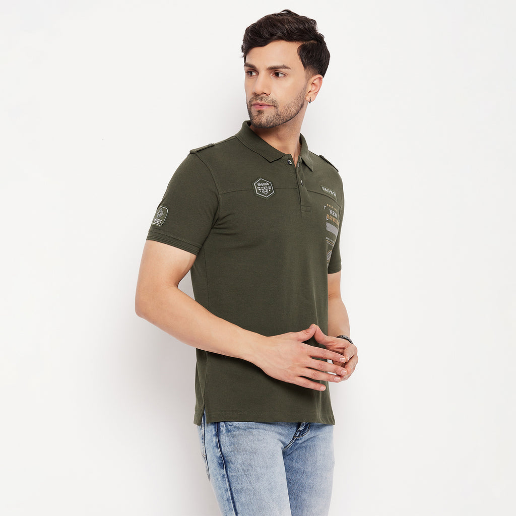 Duke Stardust Men Half Sleeve Polo Neck Cotton T-shirt (LF5787)