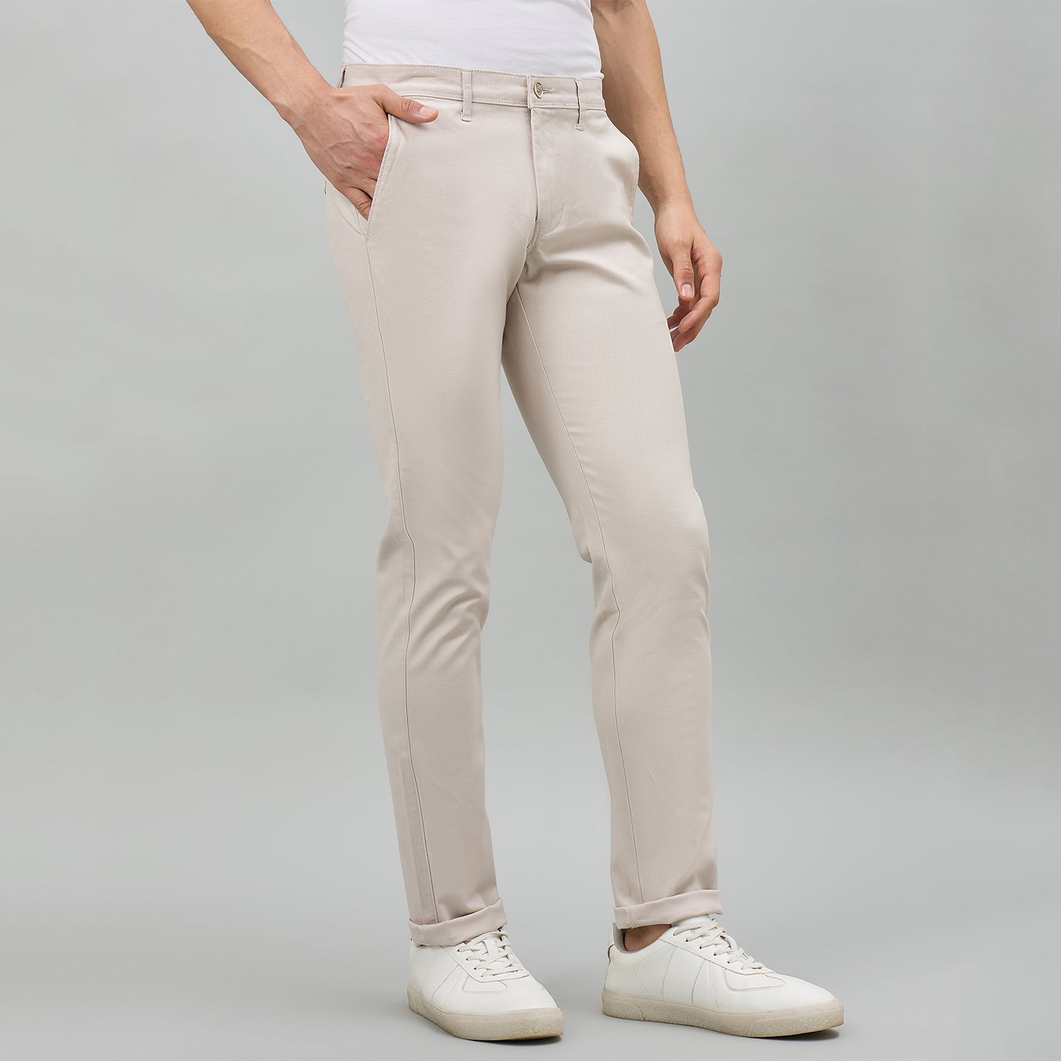 Duke Men Flatfront Narrow fit Casual Chinos Trouser (SDT4703)