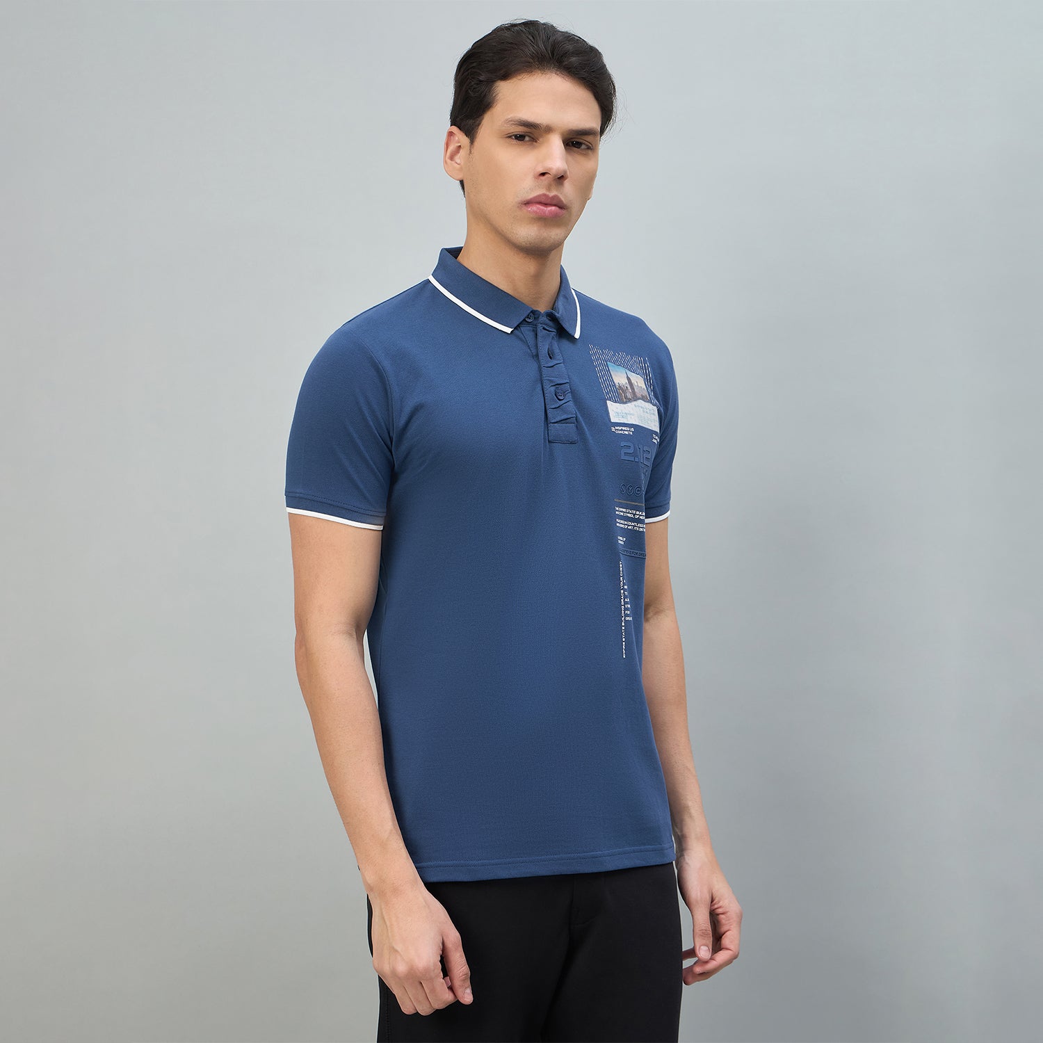 Duke Urban Men Printed Half Sleeve Polo Tshirt (LF7509)