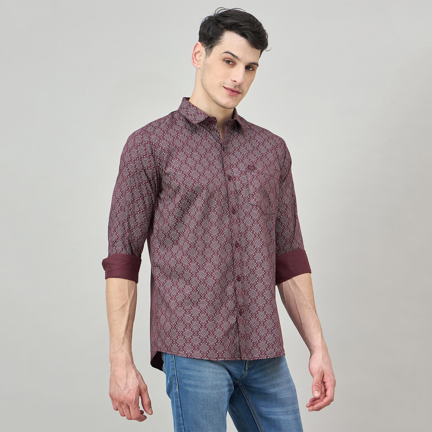 Duke Urban Men Full Sleeve Cotton Shirt (SDO6PRIB)