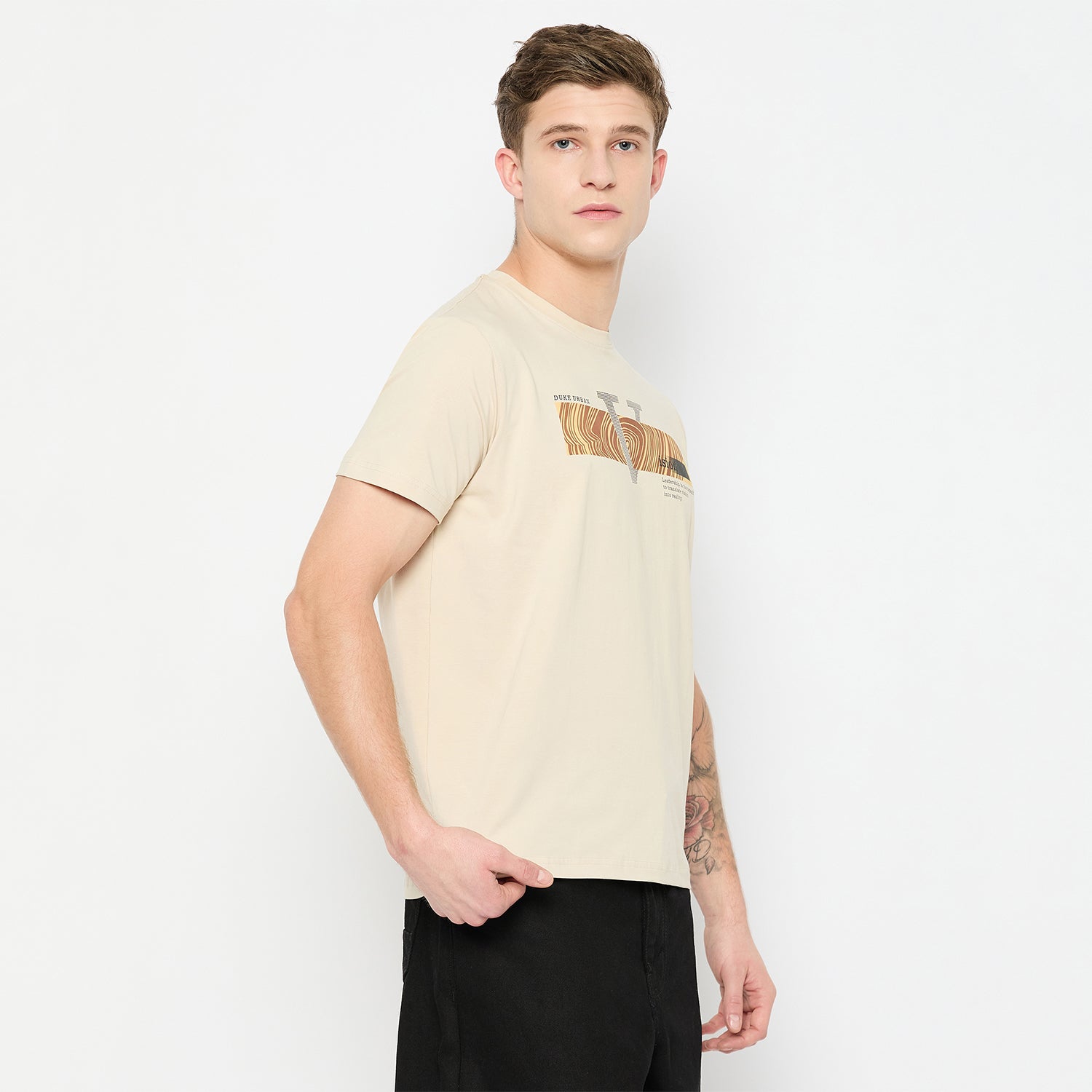 Duke Urban Men Half Sleeve Cotton Tshirt (LF7343)