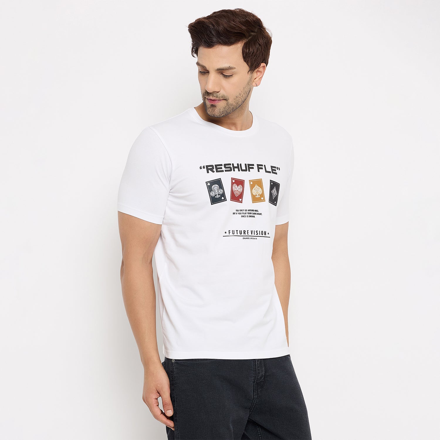 Duke Urban Men Half Sleeve Cotton T-shirt (LF7148)