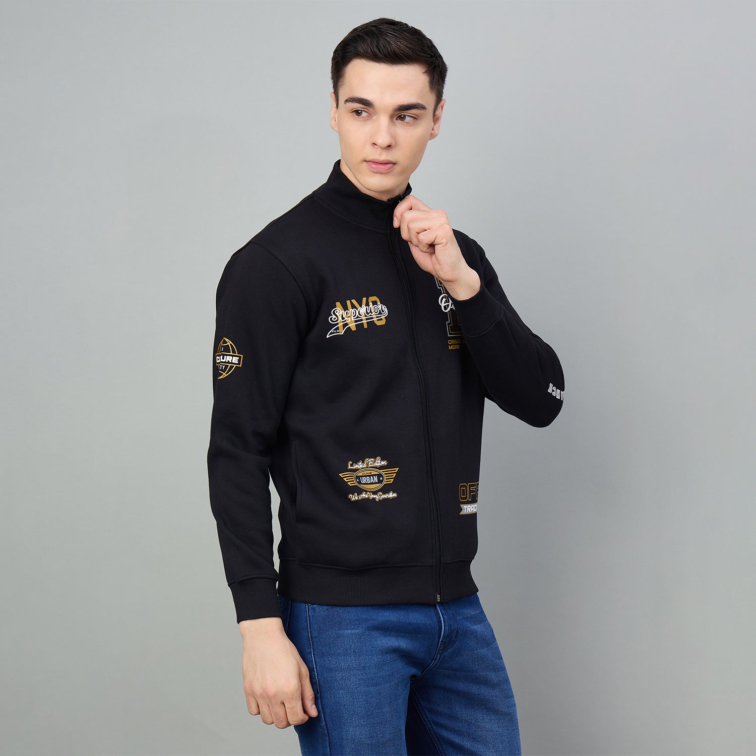 Duke Urban Men Full Zip Regular Sweathirt (LF6378)