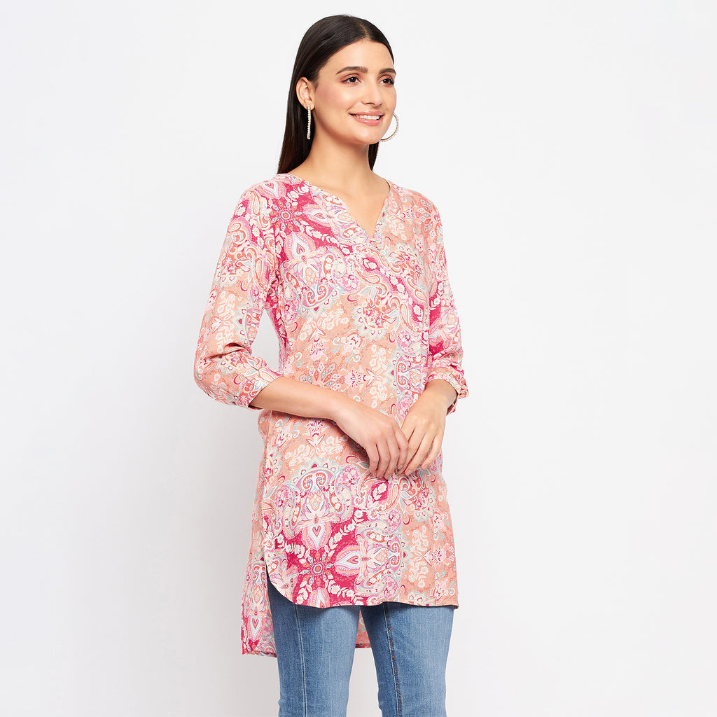 Duke Stardust Women 3/4 Sleeve Printed Tunic (SDX4115)